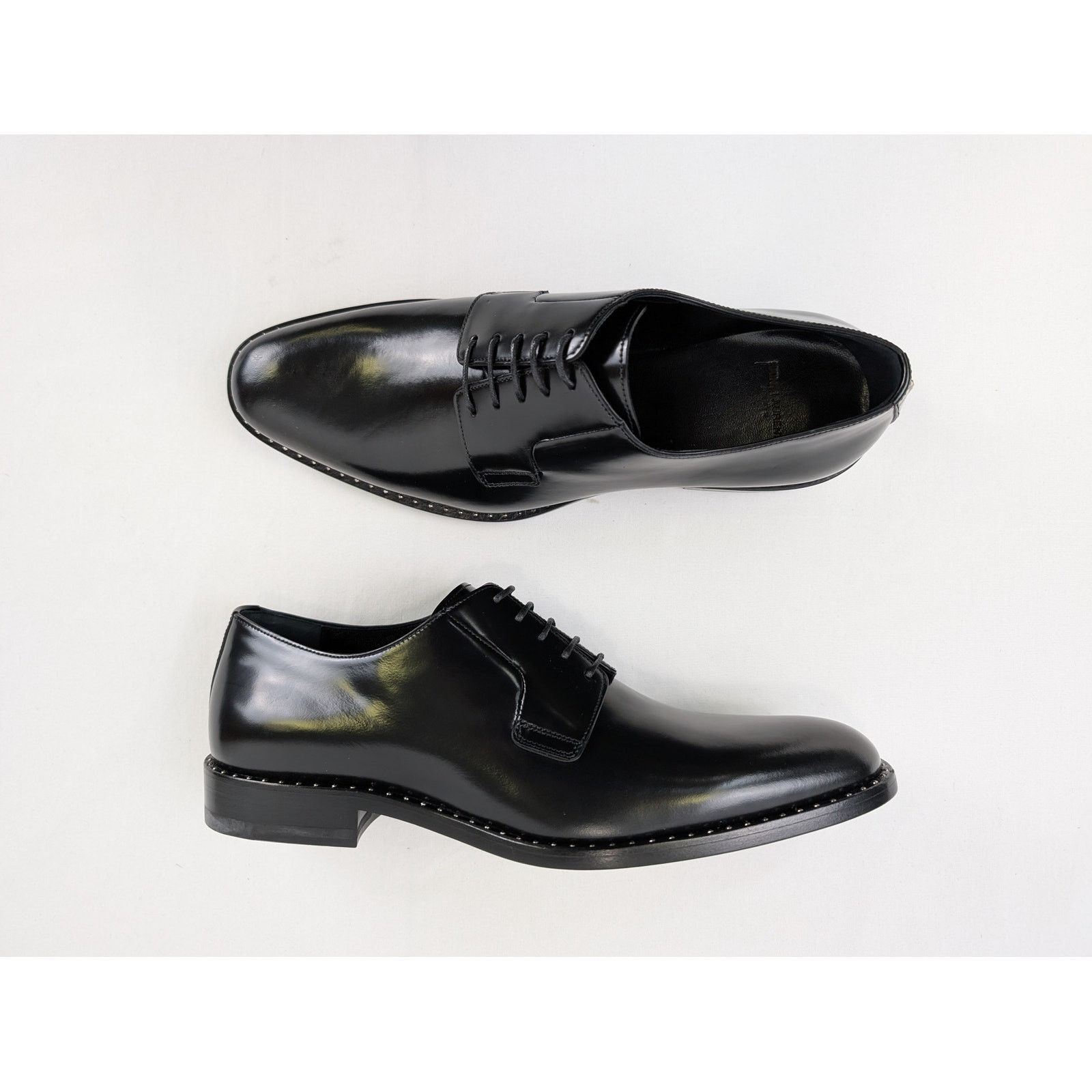 Saint Laurent Paris o1rshd1 Studded Derby Shoe Boots in Black Size US 9 / EU 42 - 1 Thumbnail