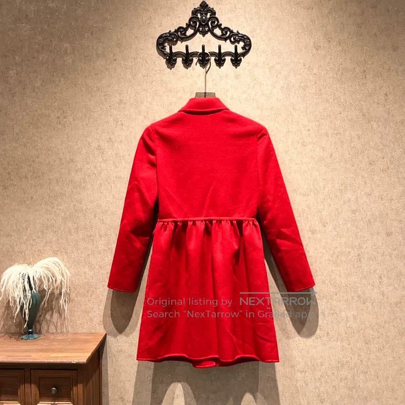 Valentino Valentino Red metallic V-button coat Size S / US 4 / IT 40 - 2 Thumbnail
