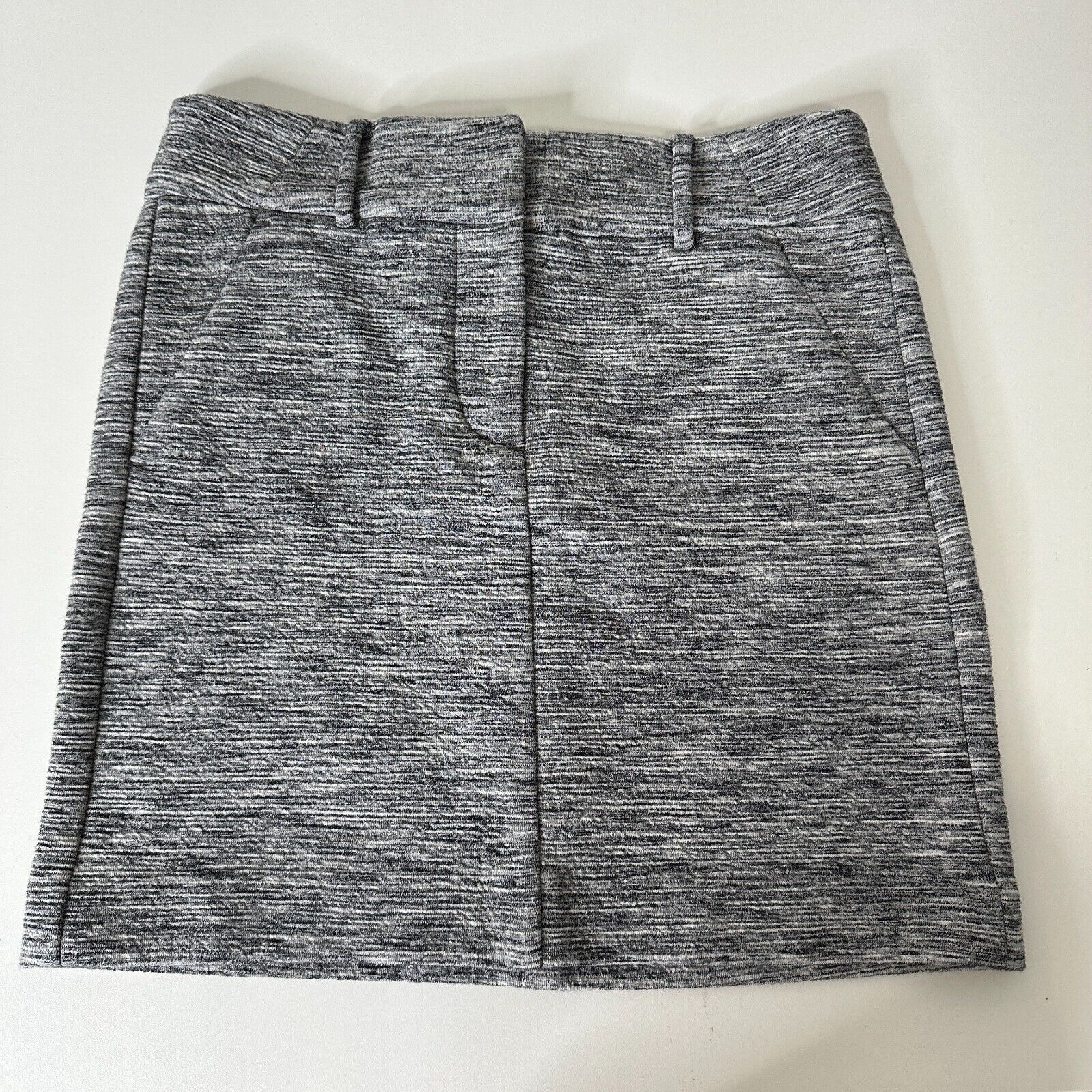 Loft NWT Loft Simone Heather Gray Mini Skirt Belt Loops Pockets Size 24" / US 00 / IT 34 - 4 Thumbnail
