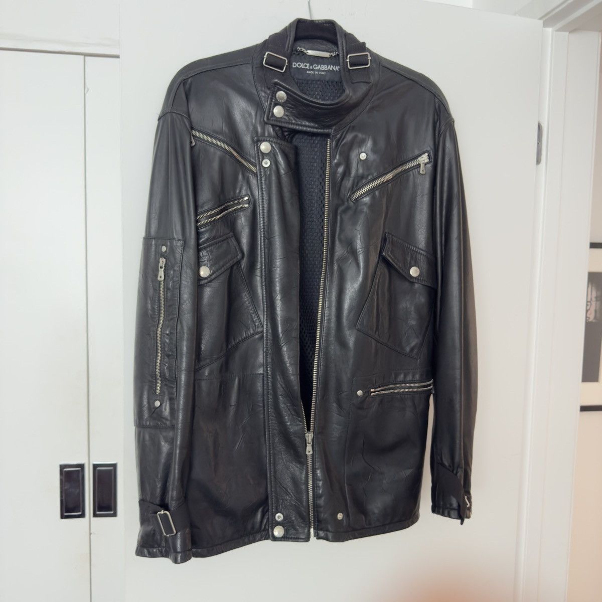 Dolce & Gabbana Leather zip Size US XL / EU 56 / 4 - 1 Thumbnail