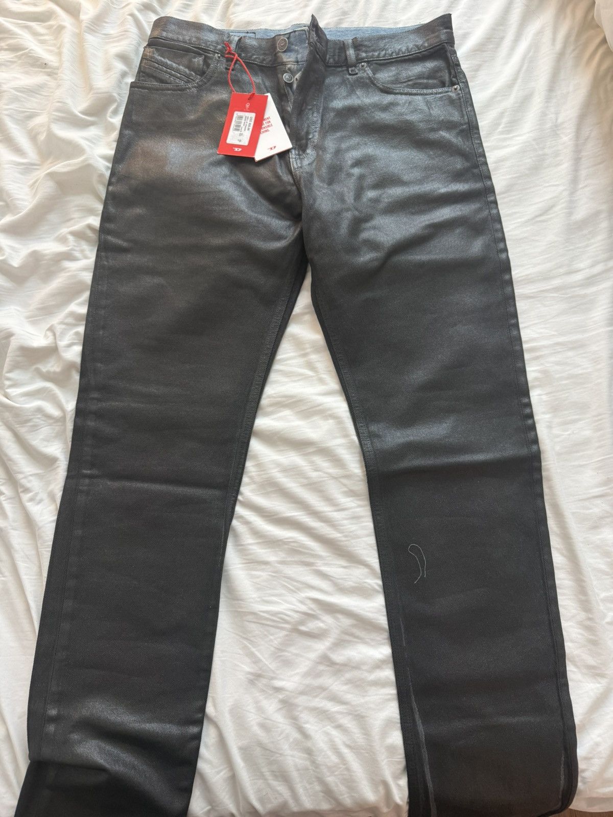 Diesel Diesel Slim Fit Metallic Jeans Size US 31 - 1 Thumbnail
