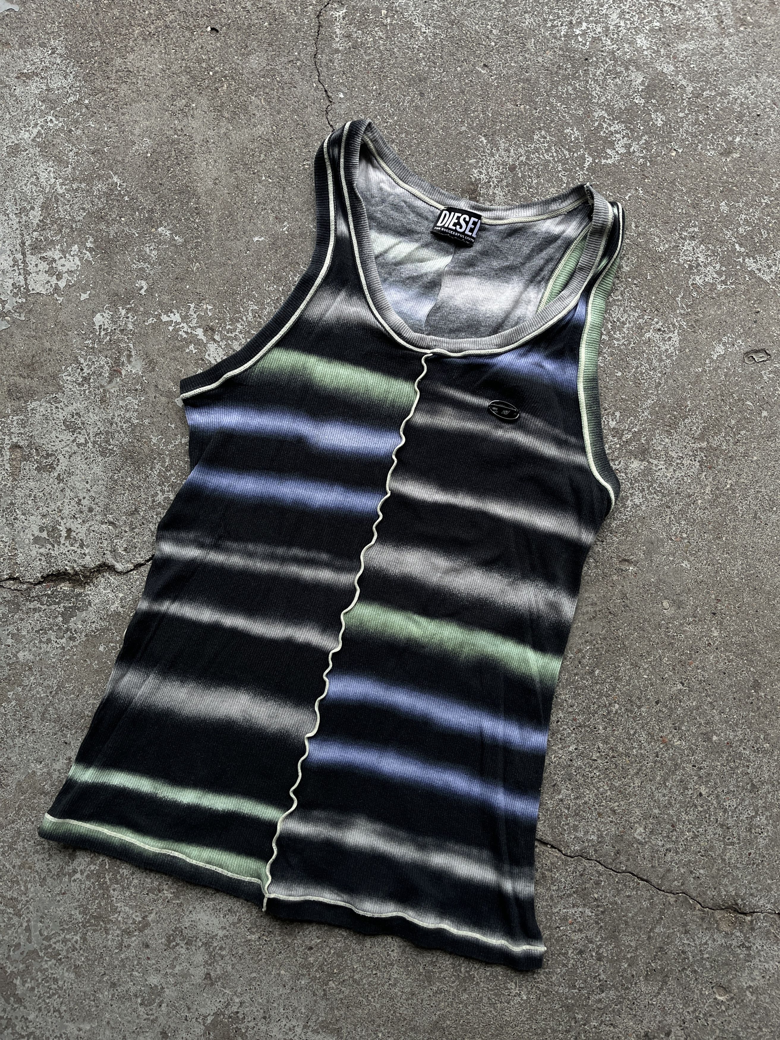 Diesel Diesel tie-dye dirty 90s tank top grunge Y2K Size US XS / EU 42 / 0 - 2 Thumbnail