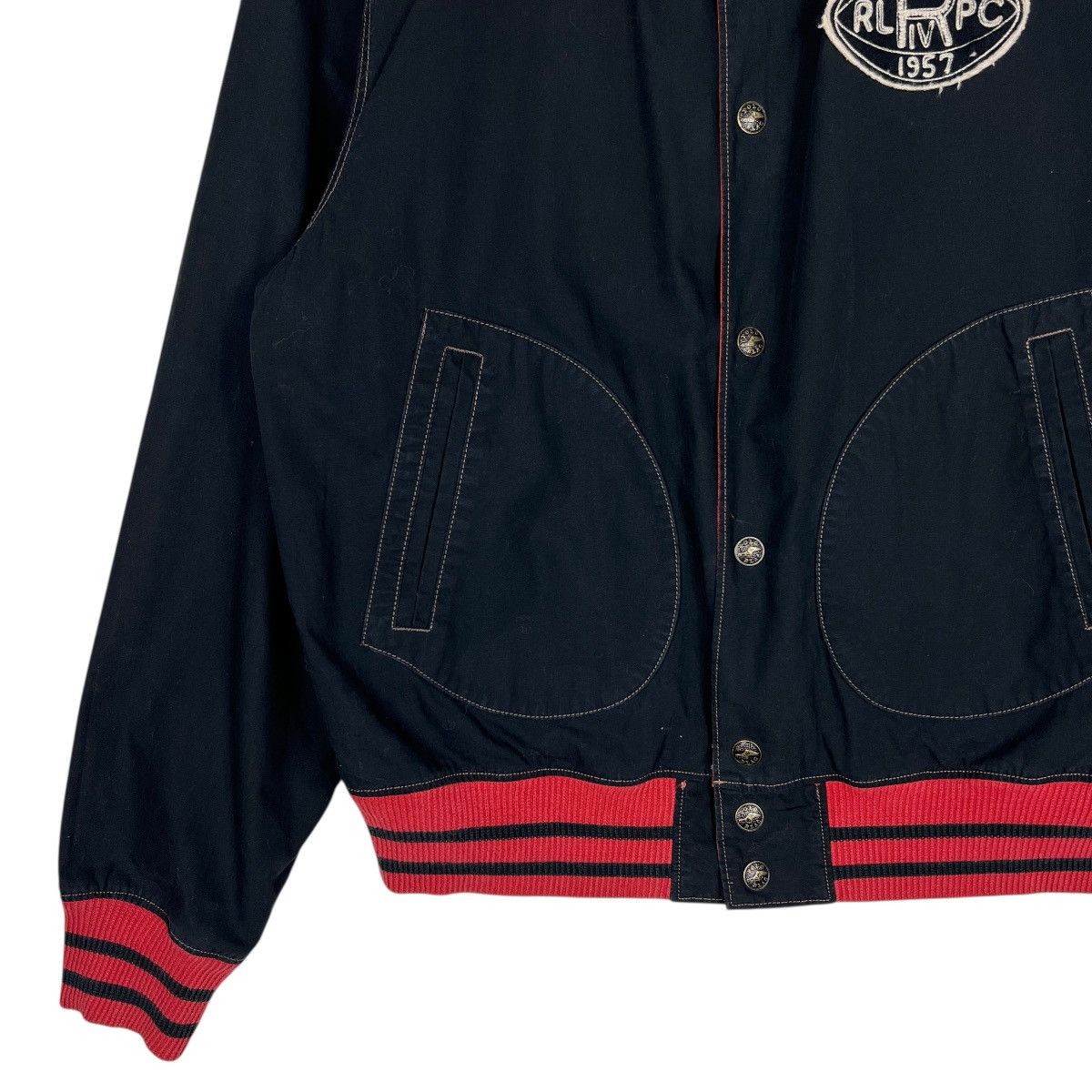 Polo Ralph Lauren 90s Vintage Polo Ralph Lauren Polo Wing Bulldog Satin Jacket Size US XL / EU 56 / 4 - 14 Thumbnail