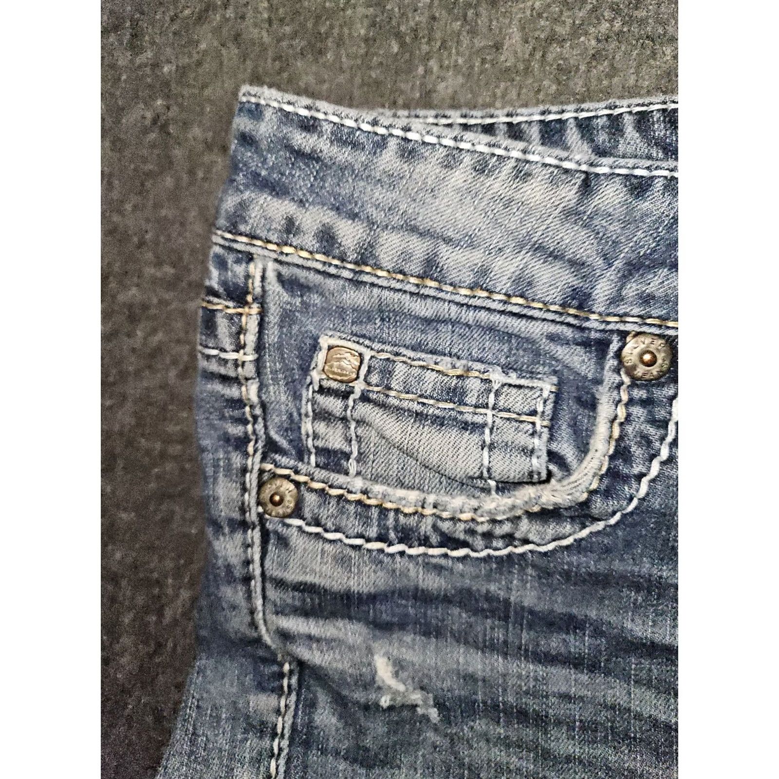 Silver Jeans Co. VINTAGE Silver Eden Flare Jeans Women's 28 Regular Blue Embroidered 90s Preppy Denim Flared Mens Girls Size 28" / US 6 / IT 42 - 7 Thumbnail