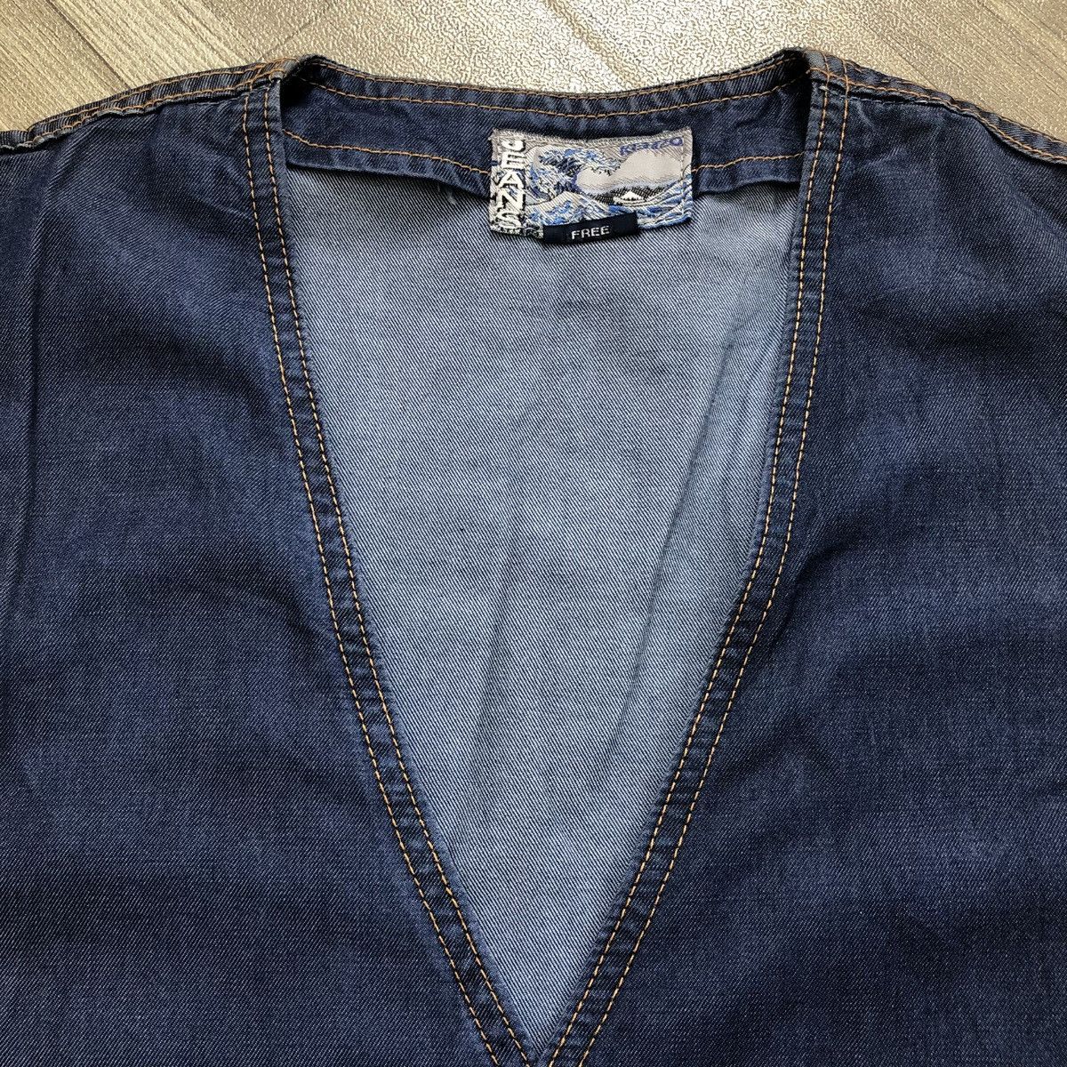 Japanese Brand × Kenzo × Vintage Vintage Kenzo Jeans Asian Double Pocket Denim Vest Size M / US 6-8 / IT 42-44 - 8 Thumbnail