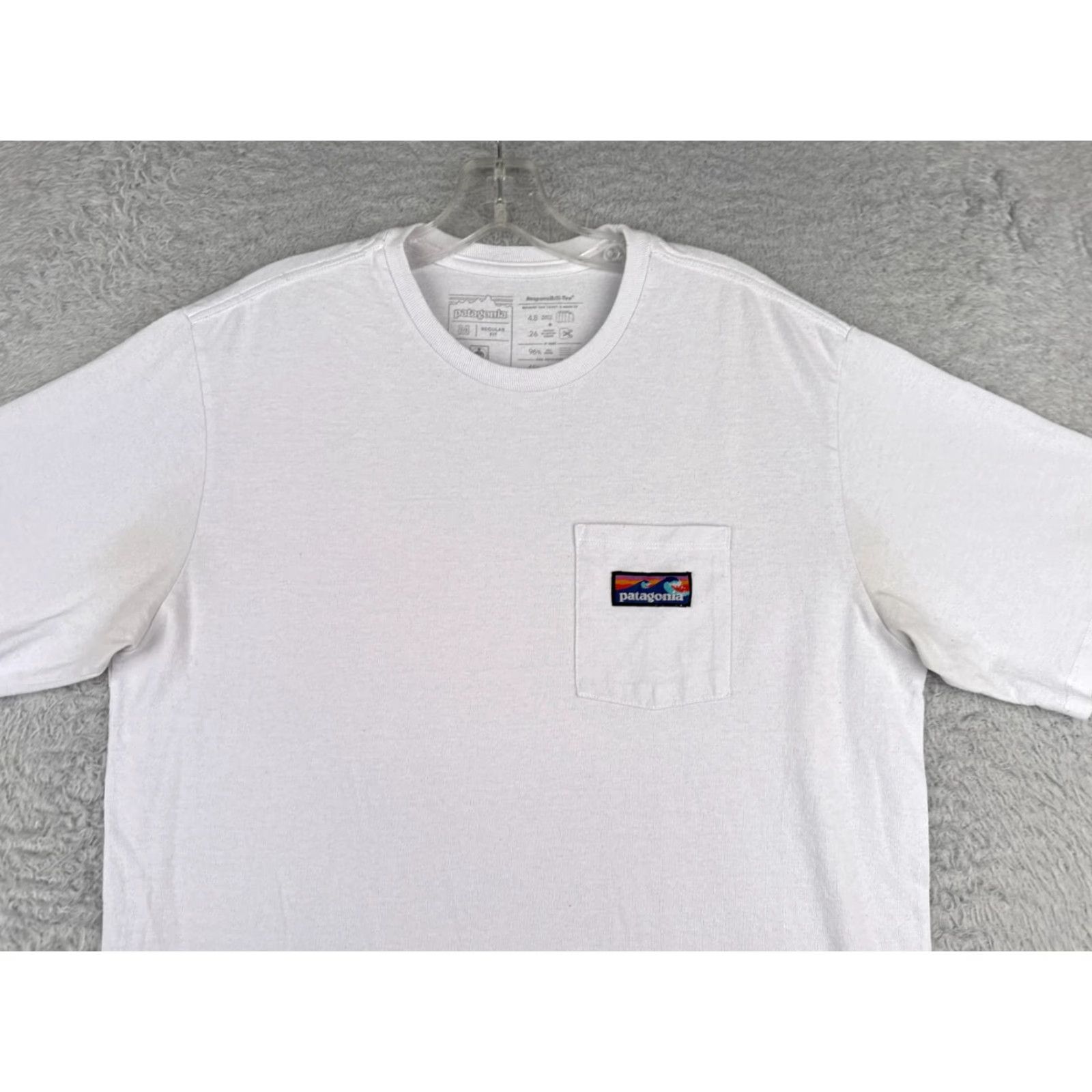 Patagonia Patagonia Shirt Men M White Logo Responsibili-Tee Pocket Cotton Blend Crew Neck Short Sleeve All Seasons Size US M / EU 48-50 / 2 - 4 Thumbnail