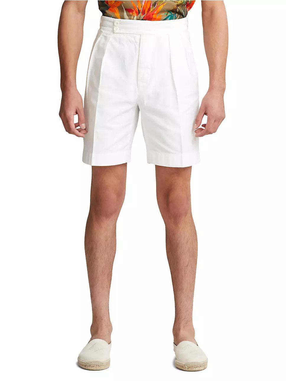 image of Ralph Lauren Purple Label Ralph Laurent Purple Label Holden Cotton Shorts$495 Size 38 in White