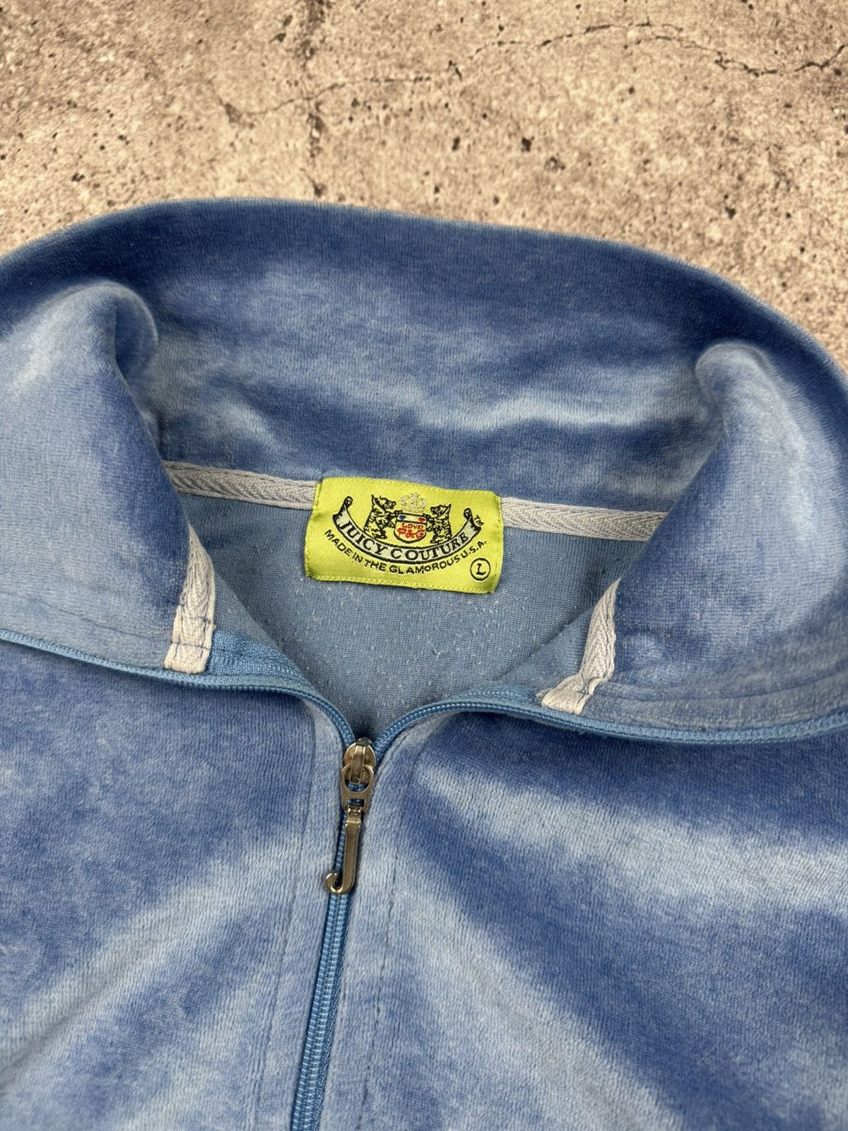 Juicy Couture VINTAGE JUICY COUTURE VELOUR TRACK ZIP HOODIE Y2K Size L / US 10 / IT 46 - 3 Thumbnail