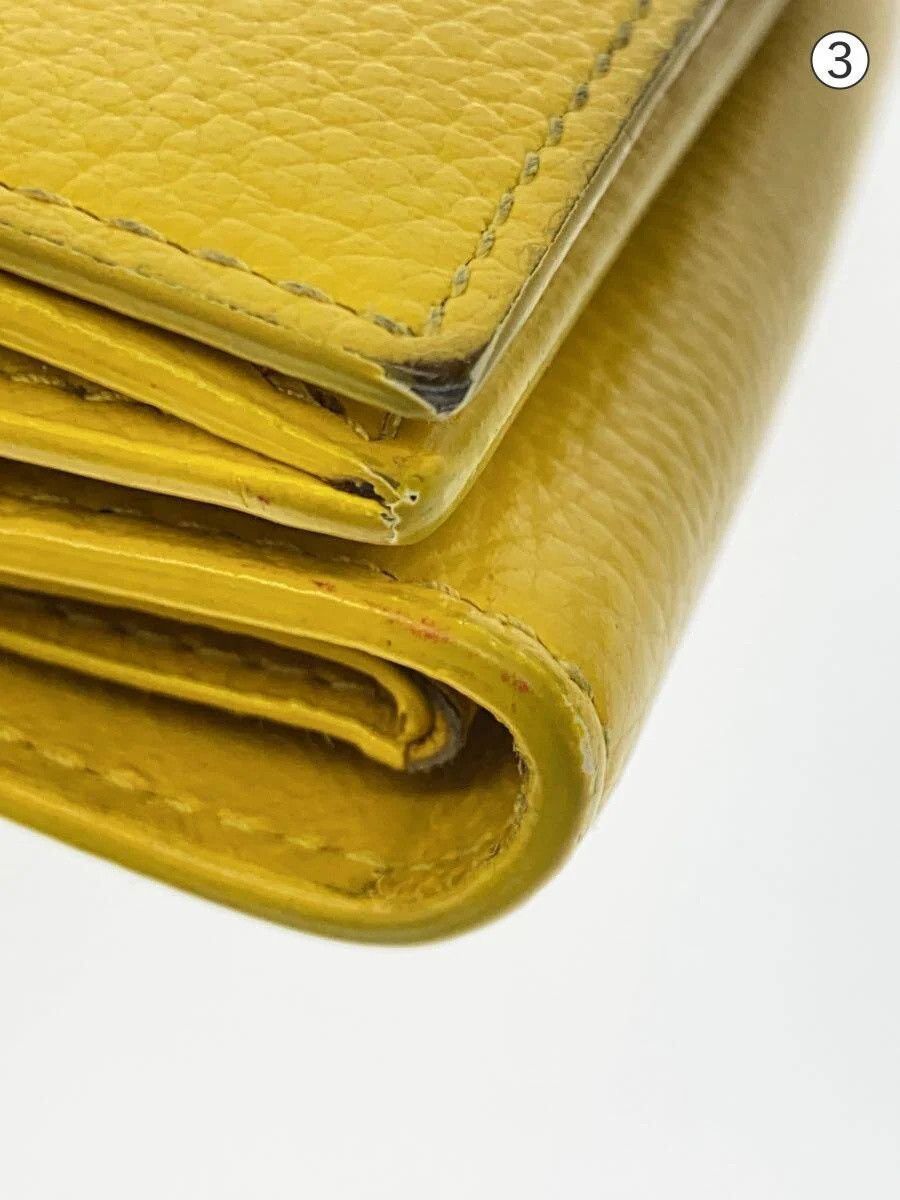 Balenciaga Balenciaga Leather Tri-Fold Wallet Yellow Size ONE SIZE - 8 Thumbnail
