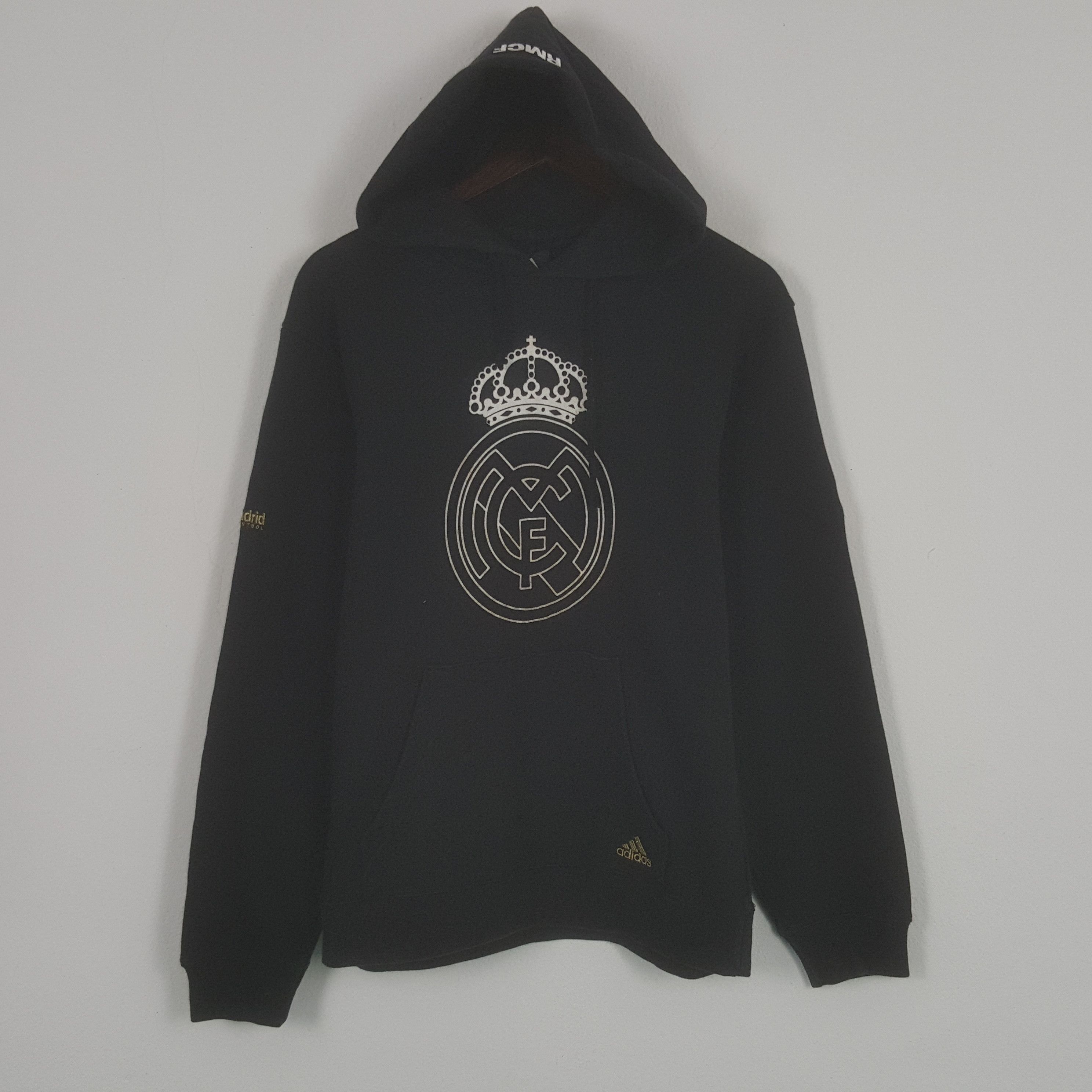 Adidas × Vintage Vintage Adidas x Real Madrid Big Logo Sweatshirt Hoodies Size US S / EU 44-46 / 1 - 1 Thumbnail