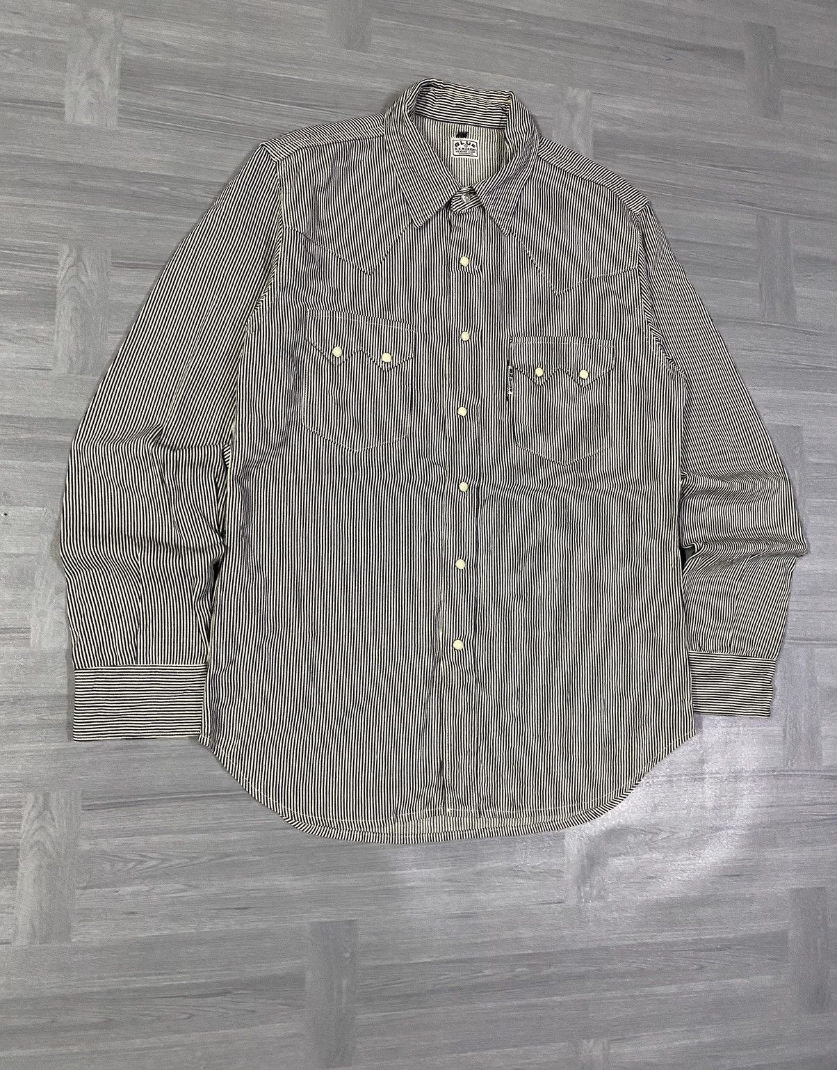 Blue Blue Japan Blue Blue Japan H.Ranch Market Striped Western Shirt Size US M / EU 48-50 / 2 - 3 Thumbnail