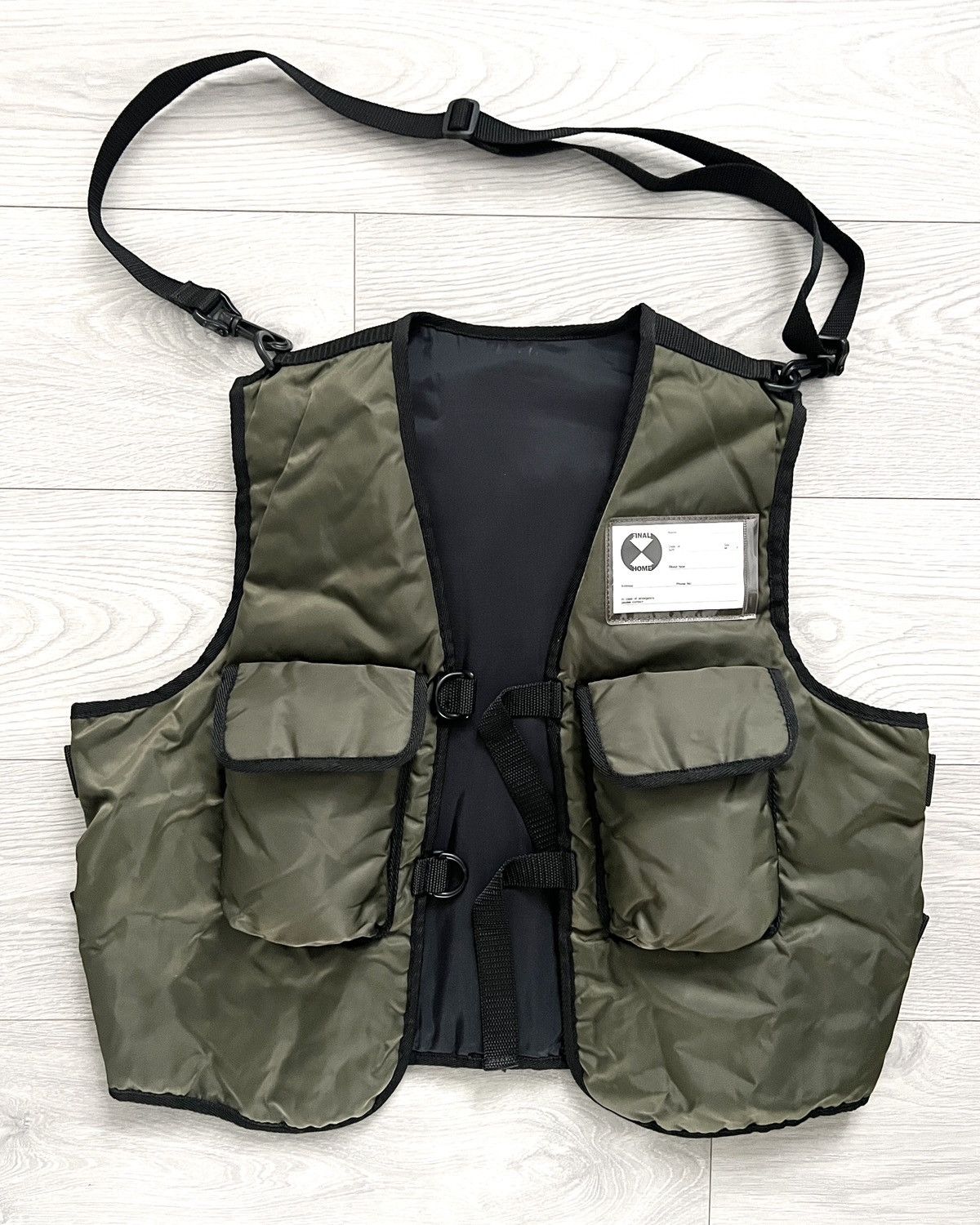 Final Home 1990S Modular Nylon Cargo Vest / Crossbody Bag in Green, Men's (Size Medium)