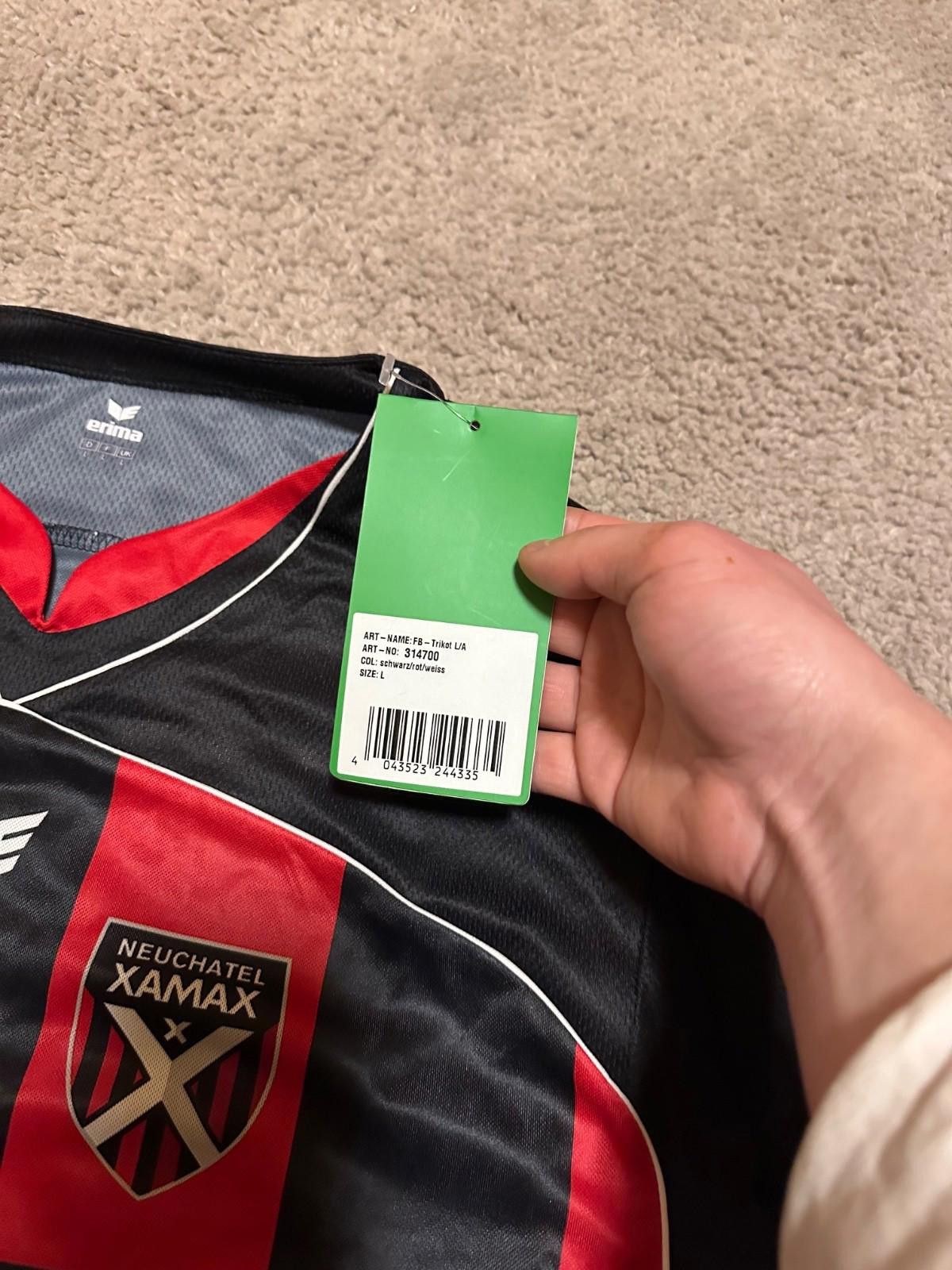 Erima 2007-08 Neuchatel Xamax Home L/S Football Shirt Sz L Size US L / EU 52-54 / 3 - 5 Thumbnail