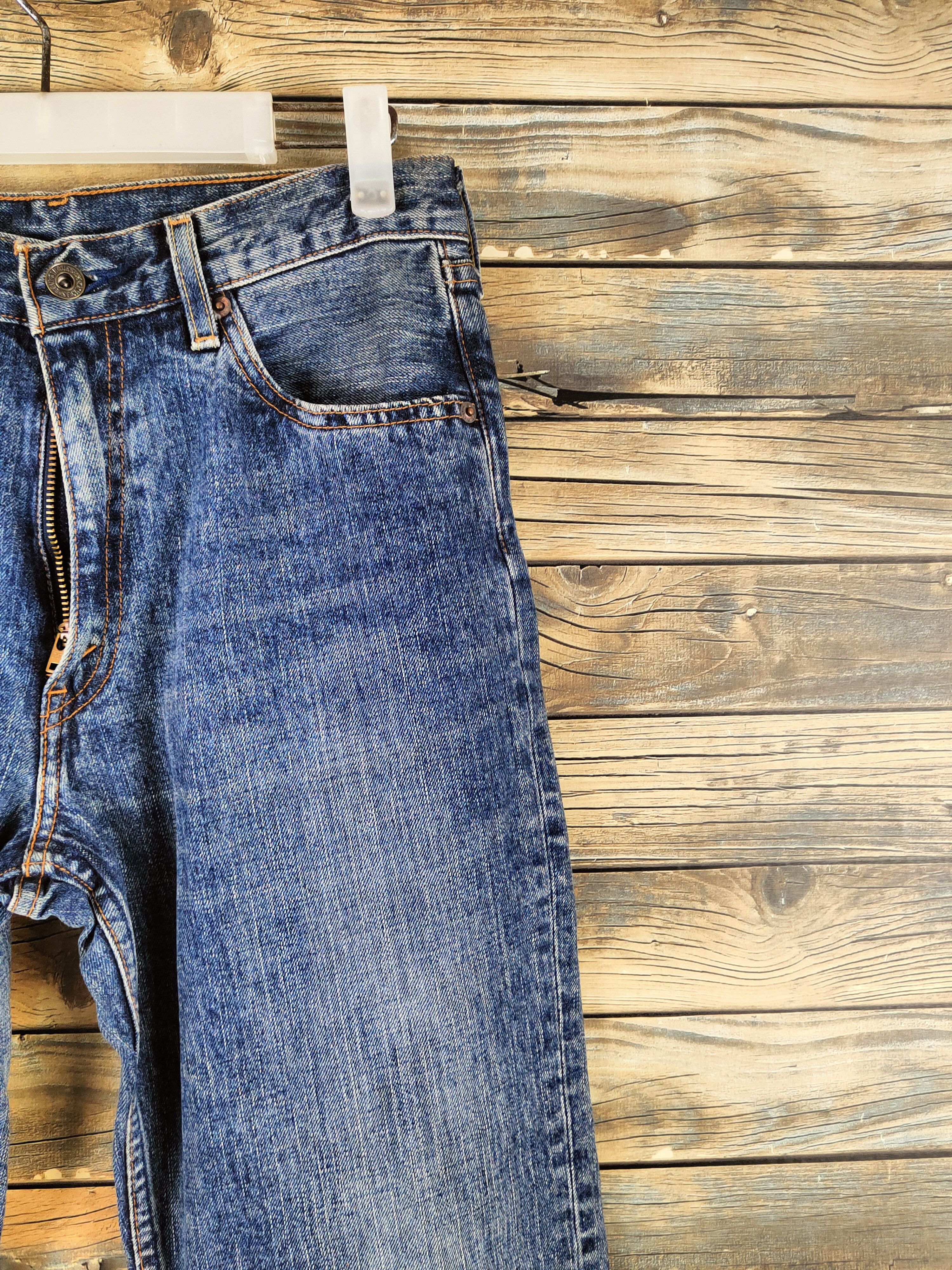 Levi's 502 Levi's Dark Blue Distressed Ripped Jeans #S2826 Size US 30 / EU 46 - 5 Thumbnail