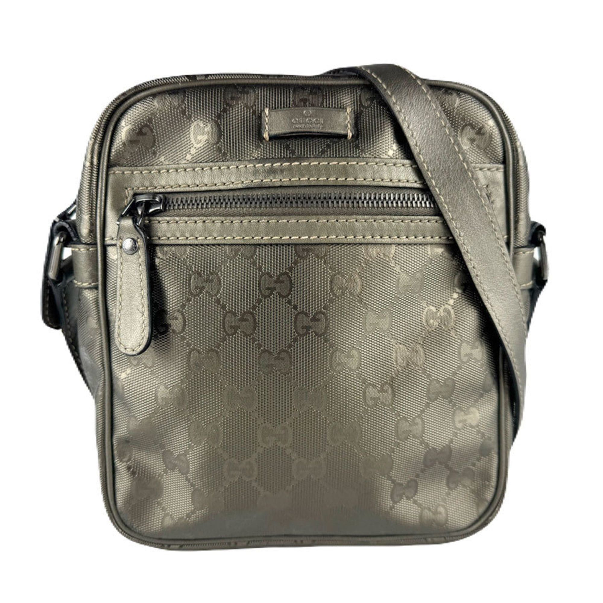 Gucci Gucci GG Imprime Shoulder Bag in Khaki PVC/Leather, Unisex, 233268 z8630 Size ONE SIZE - 1 Thumbnail