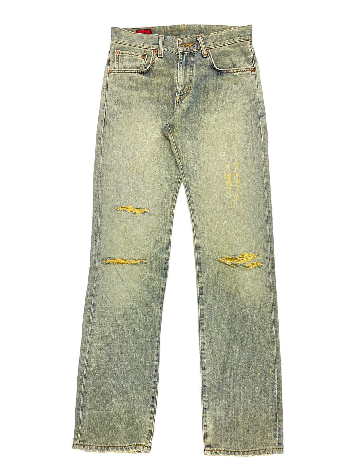 Edwin 503ZZ Regular Art Gray Washed Distressed Straight Cut
