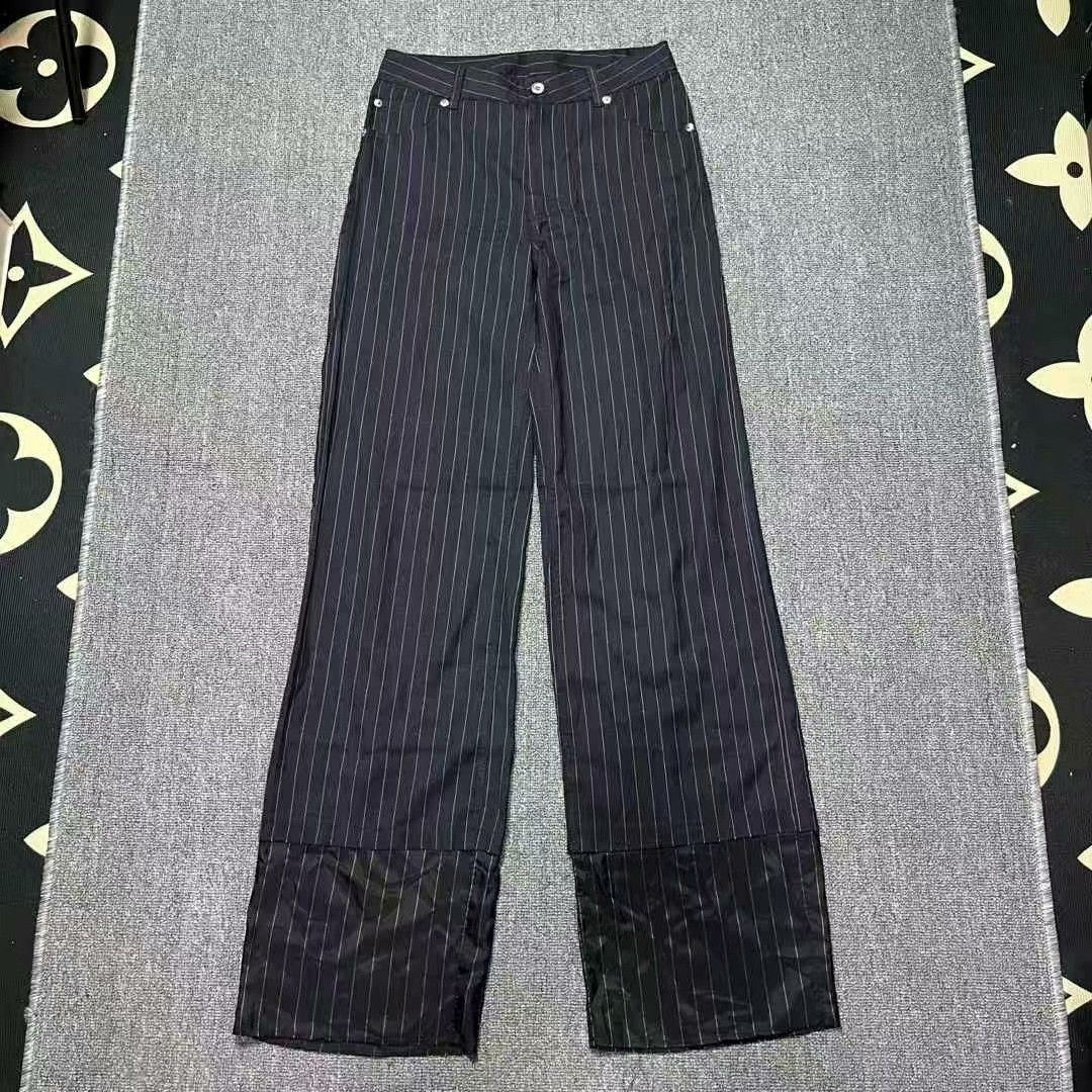 Maison Margiela maison margiela black striped straight trousers Size US 38 / EU 54 - 1 Thumbnail