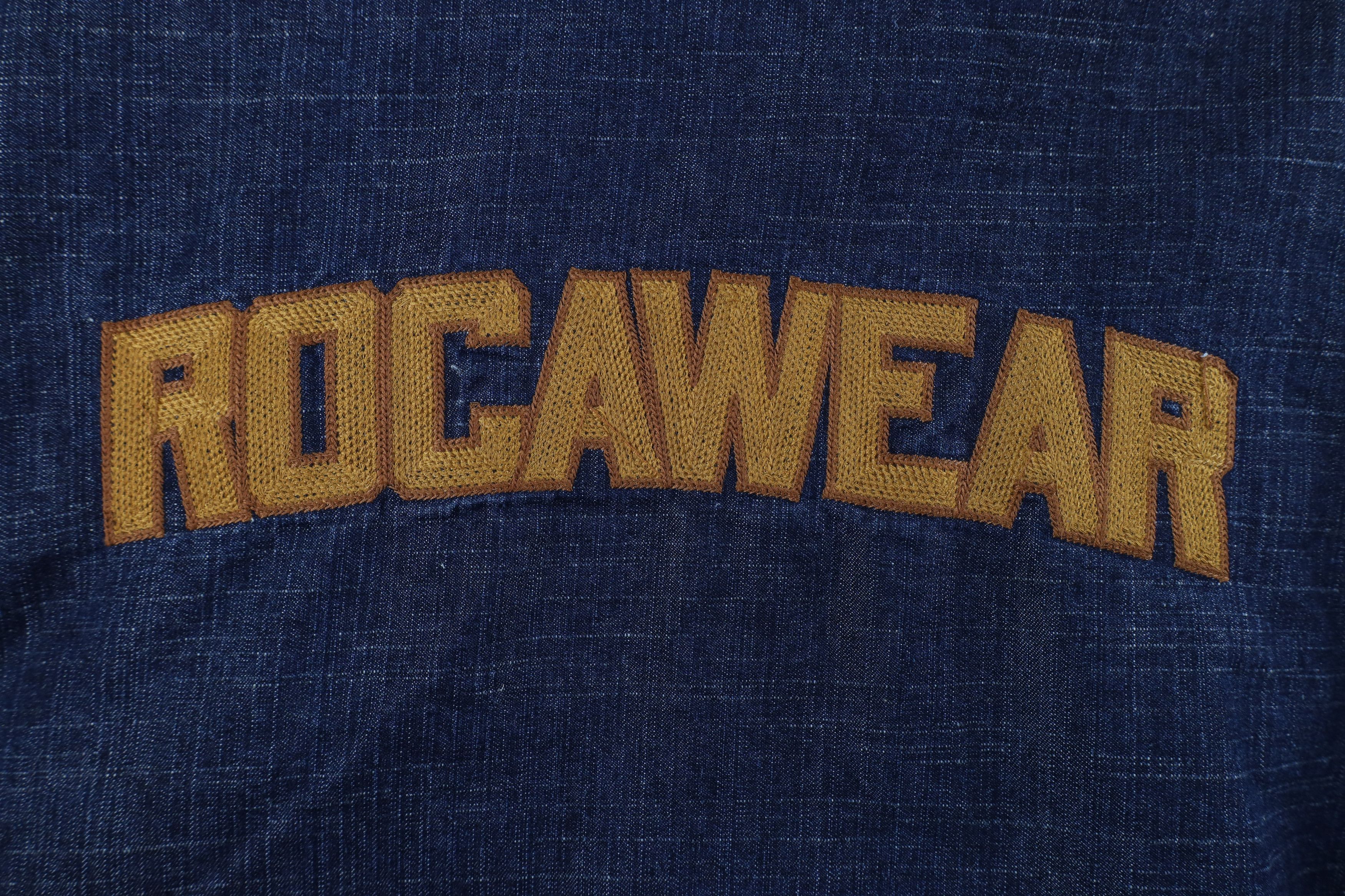 Rocawear × Vintage Vintage Rocawear Out Baggy Chainstitch Denim Bomber Jacket Size US XXL / EU 58 / 5 - 13 Thumbnail