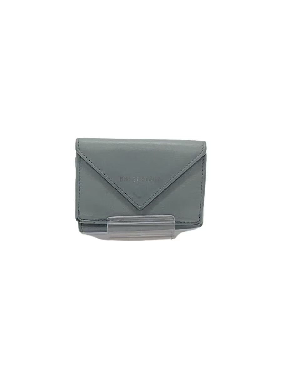 Balenciaga Balenciaga Leather Tri-Fold Wallet Blue Size ONE SIZE - 1 Thumbnail
