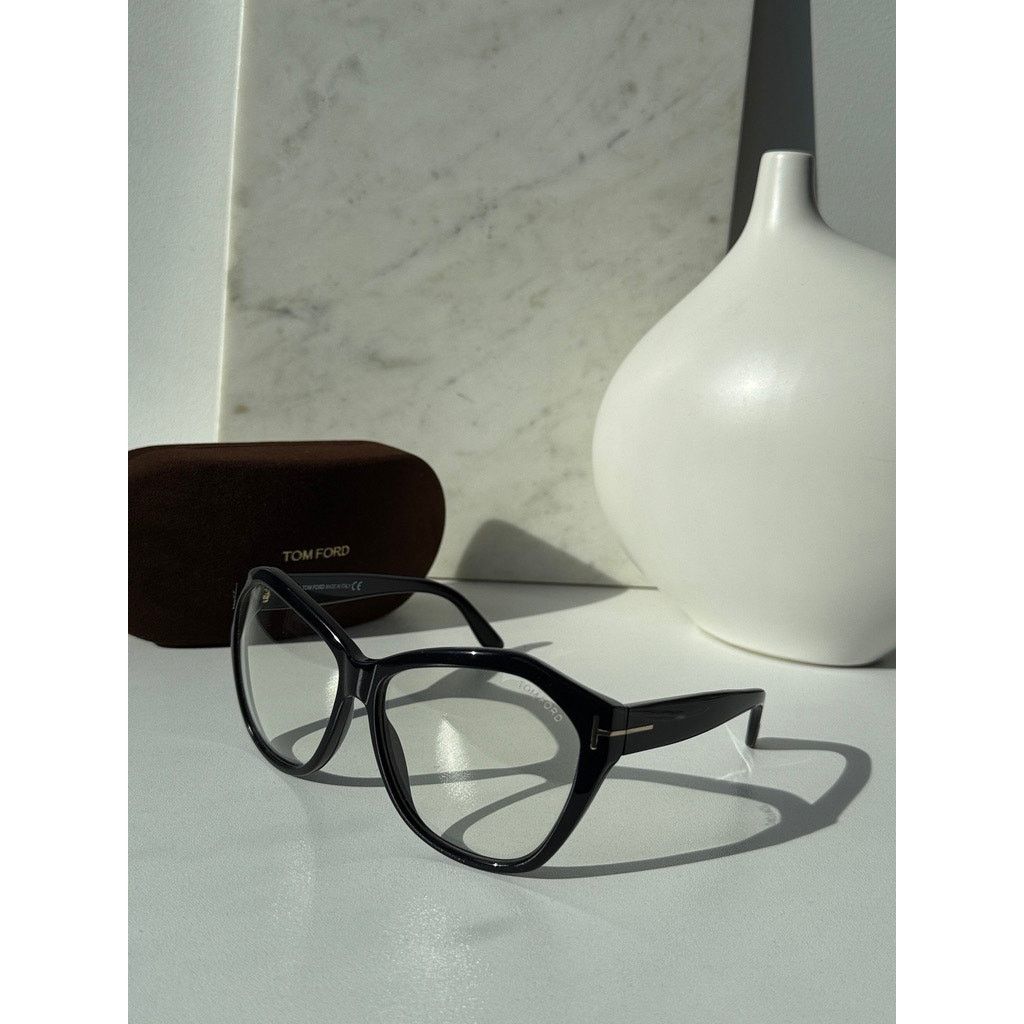 Tom Ford NEW Tom Ford FT0317 Oversized Bluelight Frames in Black Size ONE SIZE - 5 Thumbnail