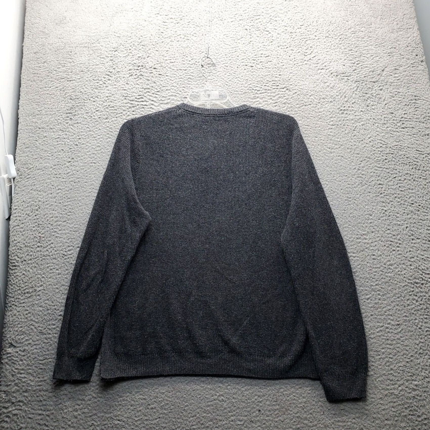 Lucky Brand Lucky Brand Colorado Cross Stitch Henley Sweater Mens L Heather Gray Crew Neck Size US L / EU 52-54 / 3 - 2 Thumbnail