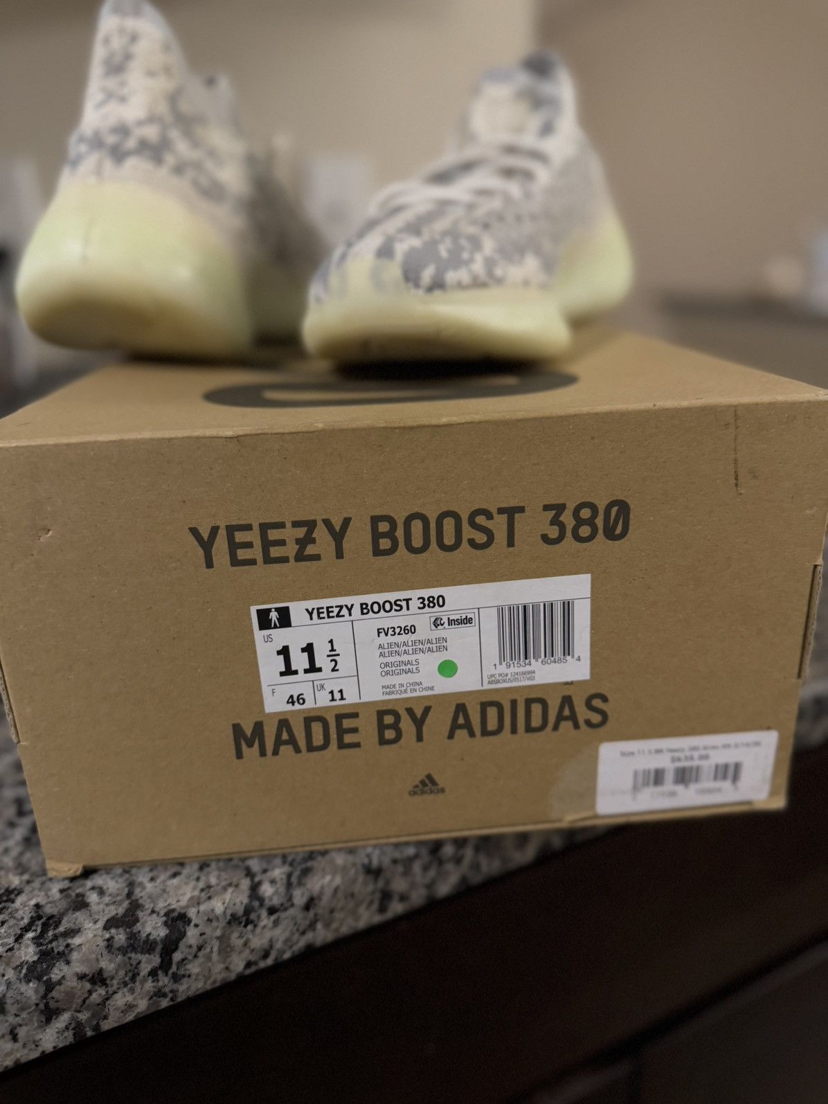 Adidas × Yeezy Yeezy 380 Alien Size 11.5 W BOX Clean Size US 11.5 / EU 44-45 - 13 Thumbnail