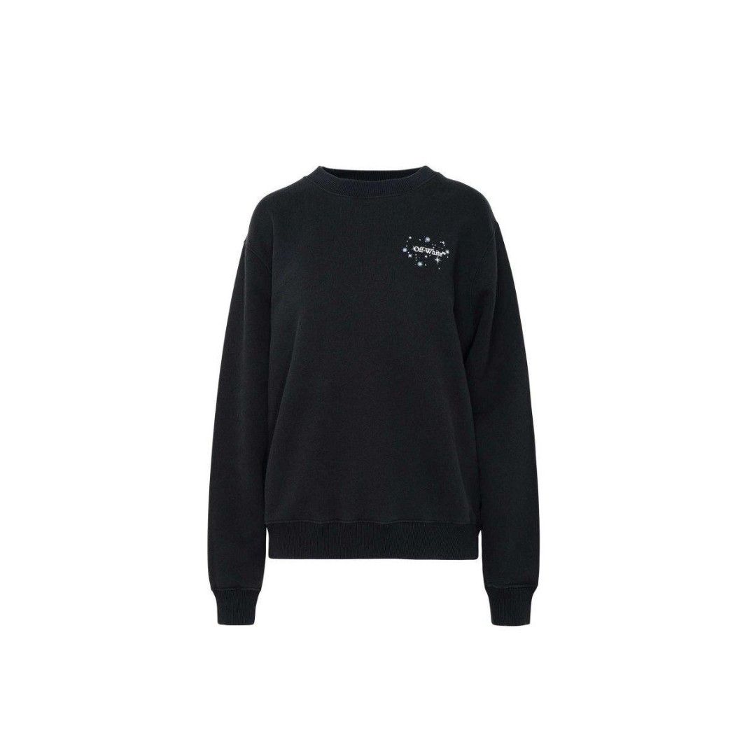 Off-White o1mle0425 Bling Stars Arrow Reg Crewneck T-Shirt in Black Size XXS / US 00 / IT 34 - 1 Thumbnail