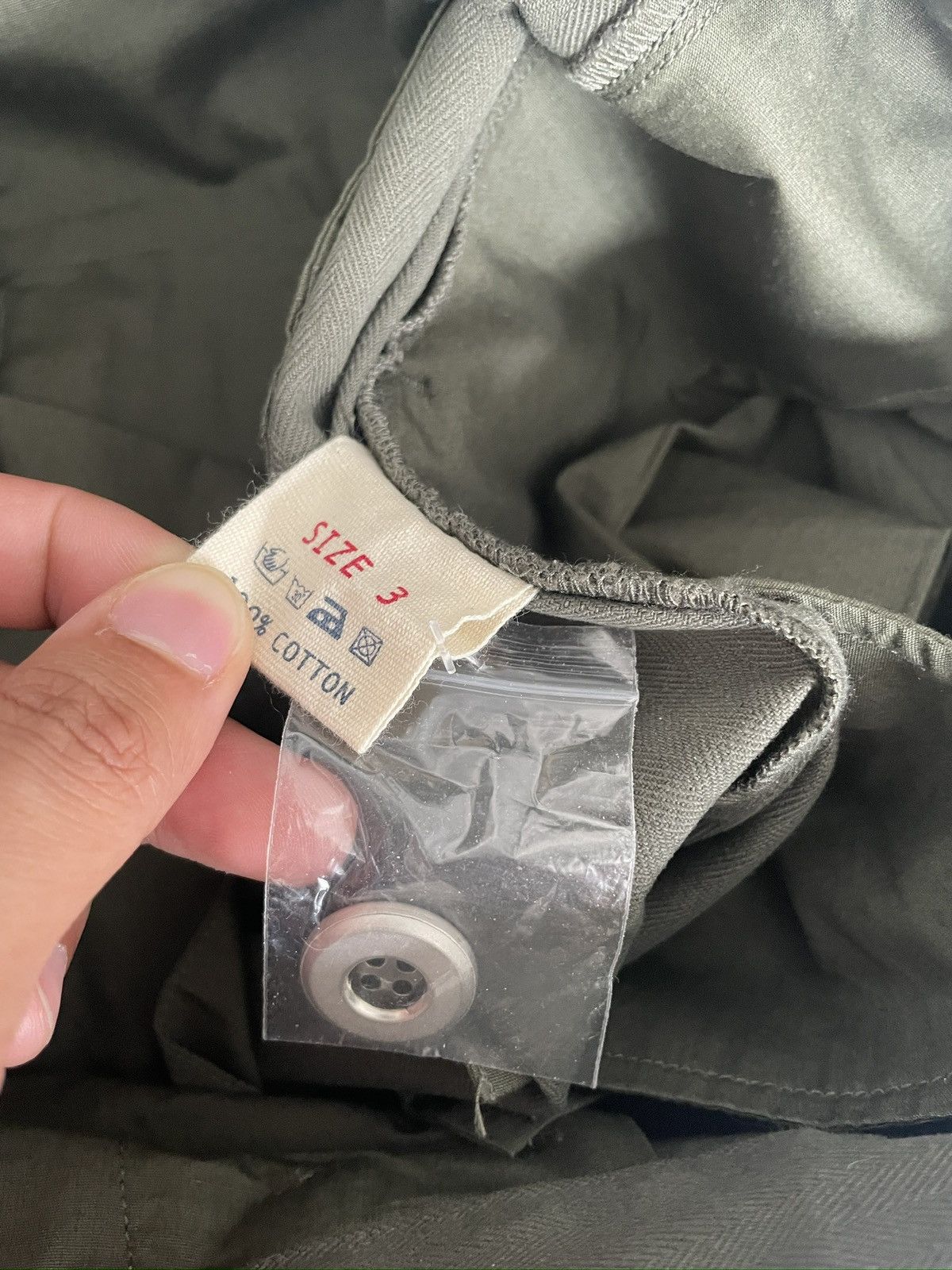 Japanese Brand Bleeding Indigo Green Wide Herringbone Fatigue Pants Size US 32 / EU 48 - 3 Thumbnail
