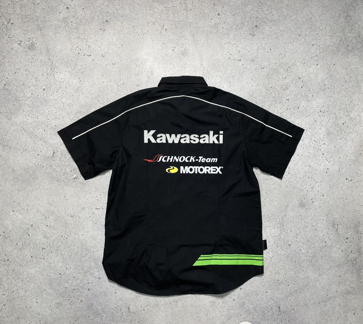 NASCAR Vintage Kawasaki Racing Team Short Sleeve Button Shirt Y2K Size US XL / EU 56 / 4 - 1 Thumbnail
