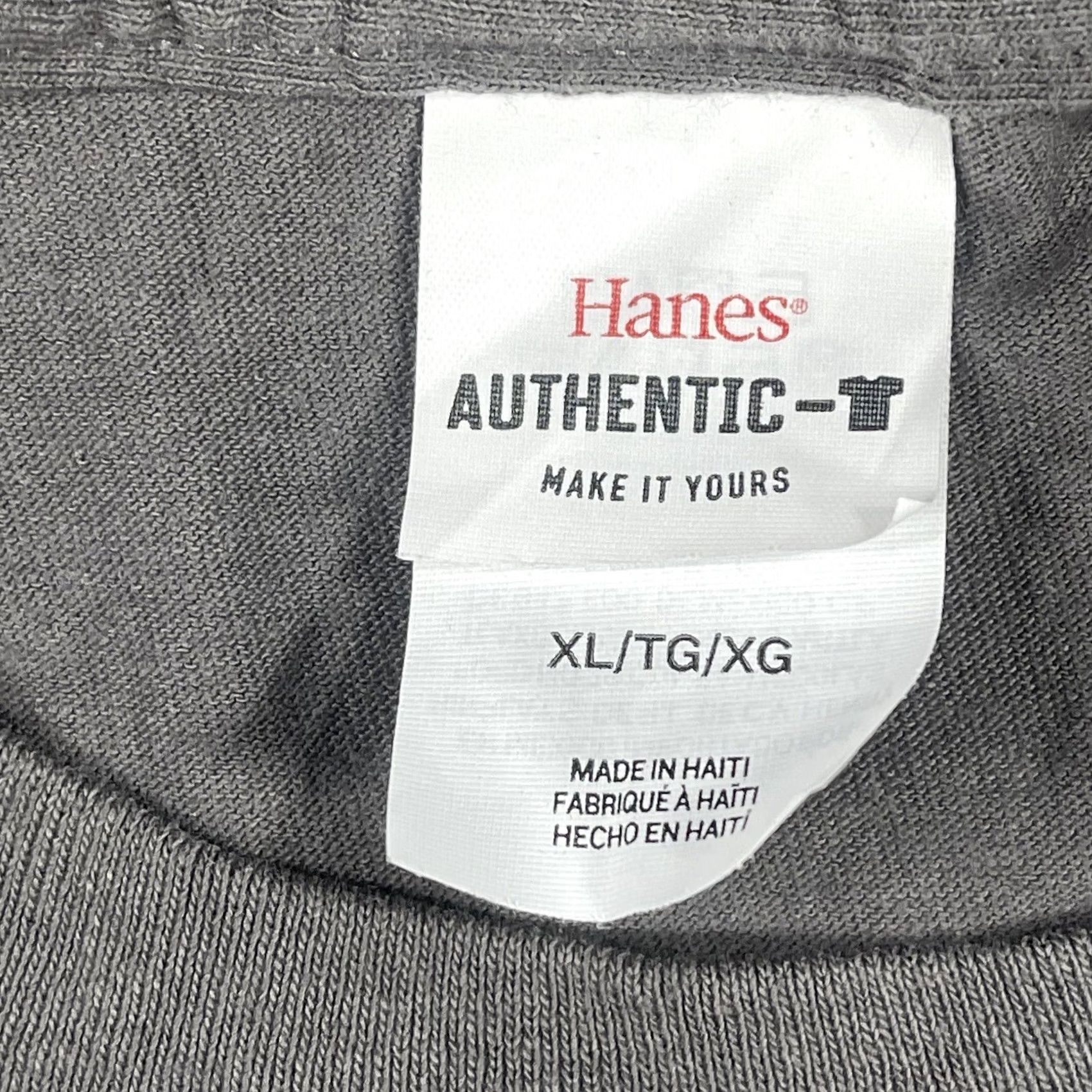 Hanes Hanes Graphics T-Shirt Mens XL Gray Tsugami Authentic-T Short Sleeve Size US XL / EU 56 / 4 - 7 Thumbnail