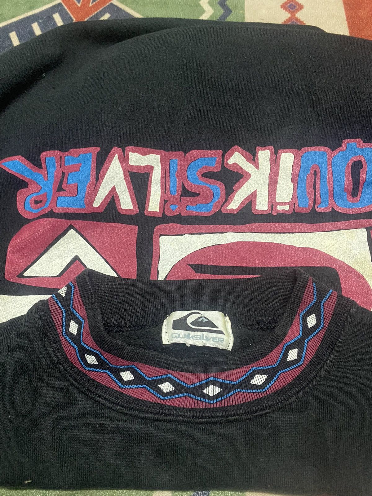 Quiksilver 💥VINTAGE 90s QUIKSILVER NAVAJO ART CREWNECK SWEATSHIRT Size US M / EU 48-50 / 2 - 9 Thumbnail
