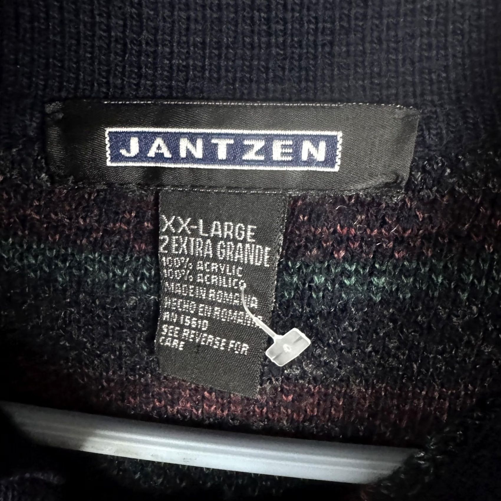 Jantzen Jantzen Sweater Mens 2XL Blue Fair Isle Knit Collared Henley Pullover Casual Size US XXL / EU 58 / 5 - 7 Thumbnail