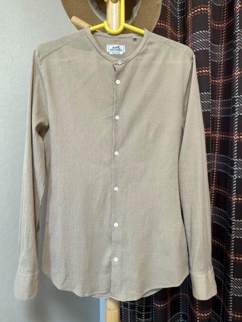 Hermes Hermes Beige Casual Button-Up Shirt-yf Size US L / EU 52-54 / 3 - 1 Thumbnail