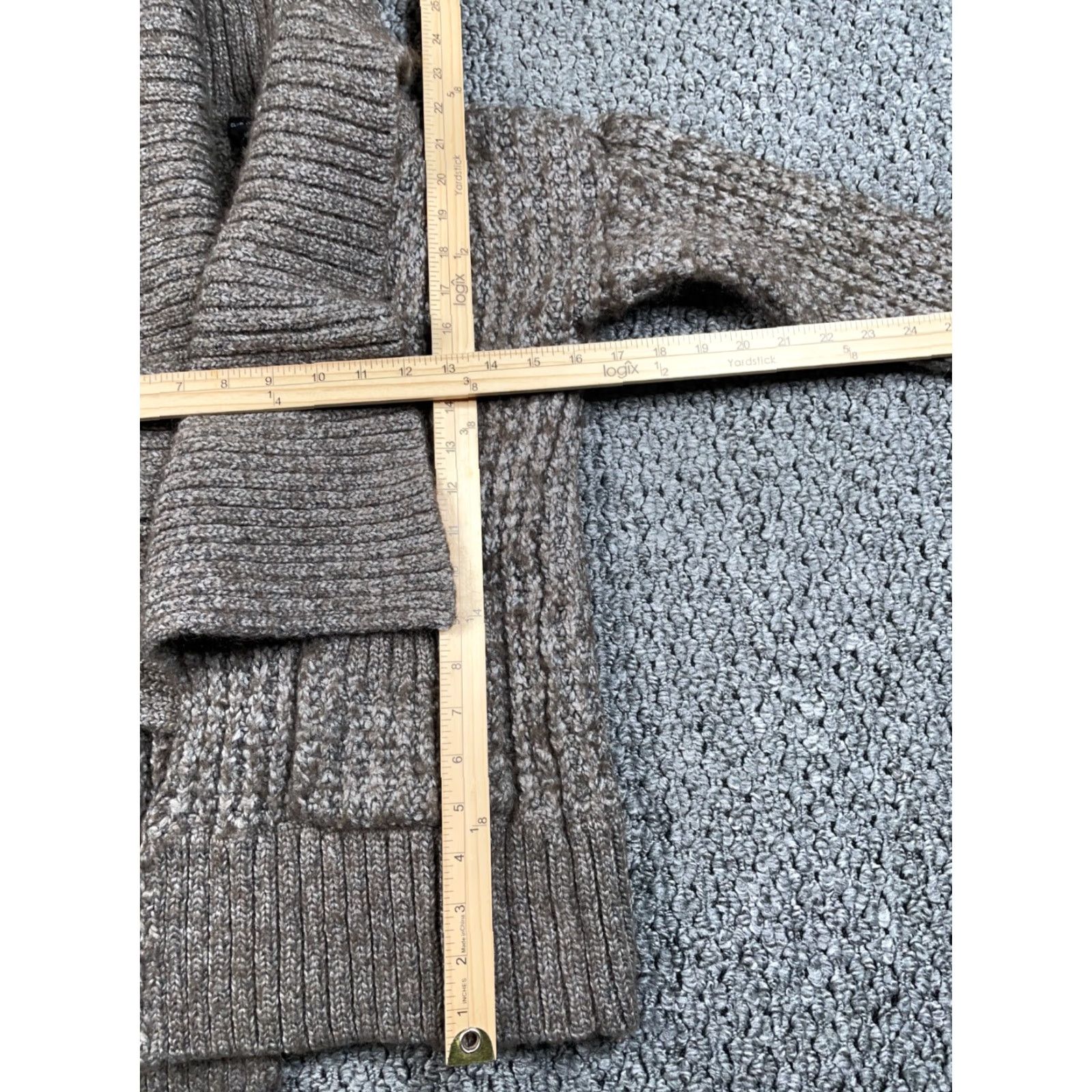 Club Monaco VINTAGE Club Monaco Wool Mohair Open Cardigan Women's XS Brown Chunky Knit Size XS / US 0-2 / IT 36-38 - 5 Thumbnail