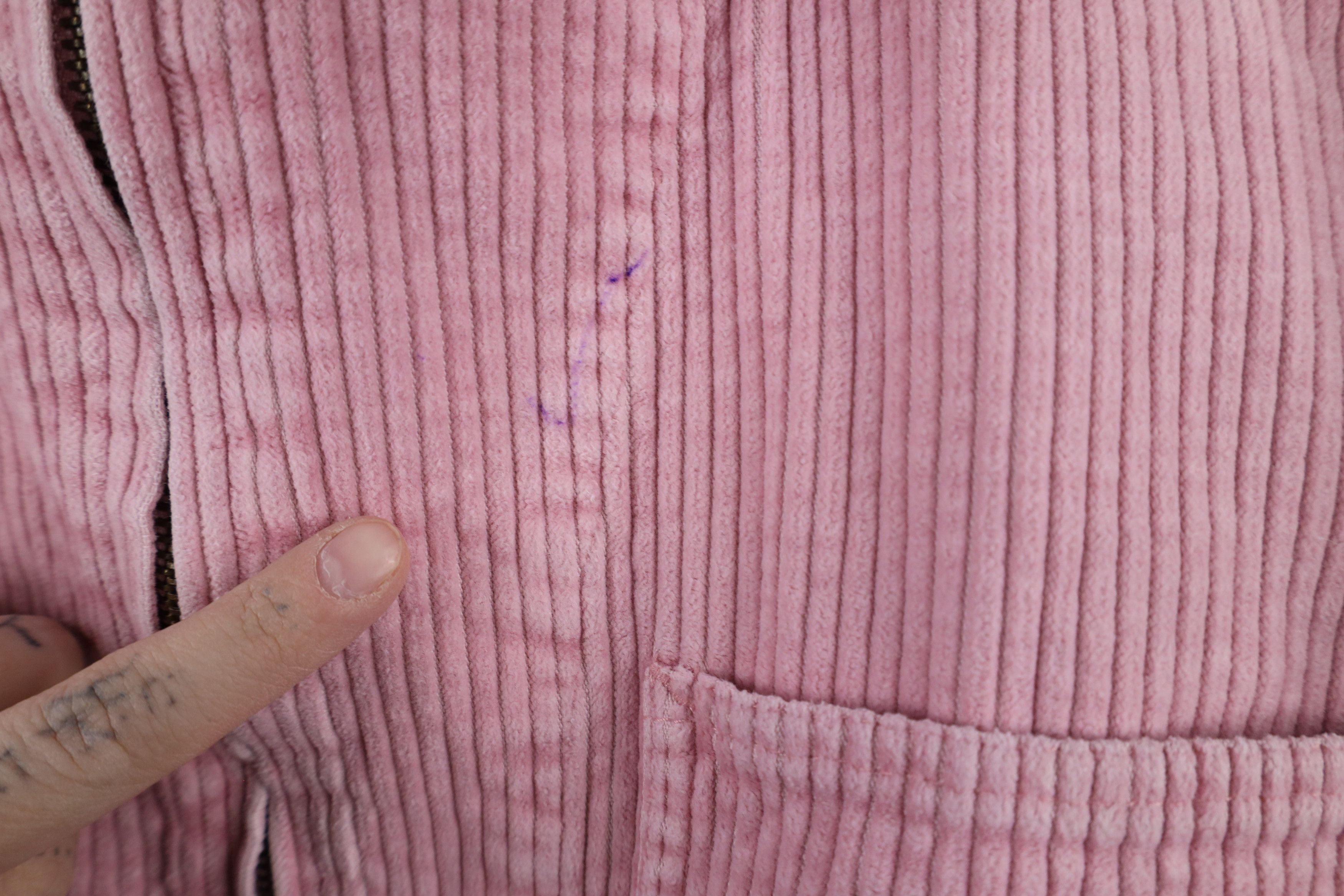 Vintage Vintage 90s Streetwear Corduroy Full Zip Shirt Jacket Pink Size 3XL / US 20-22 - 4 Thumbnail