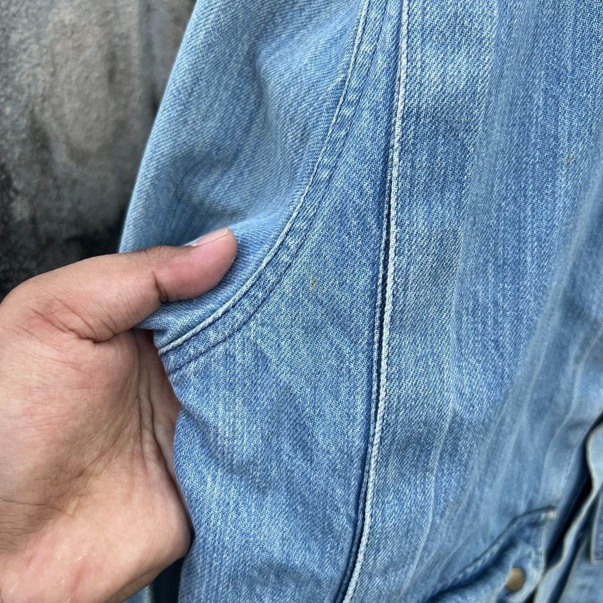 Lee “VINTAGE” 90s LEE LIGHT WASH DENIM ZIP-UP FIELD JACKET Size US L / EU 52-54 / 3 - 7 Thumbnail