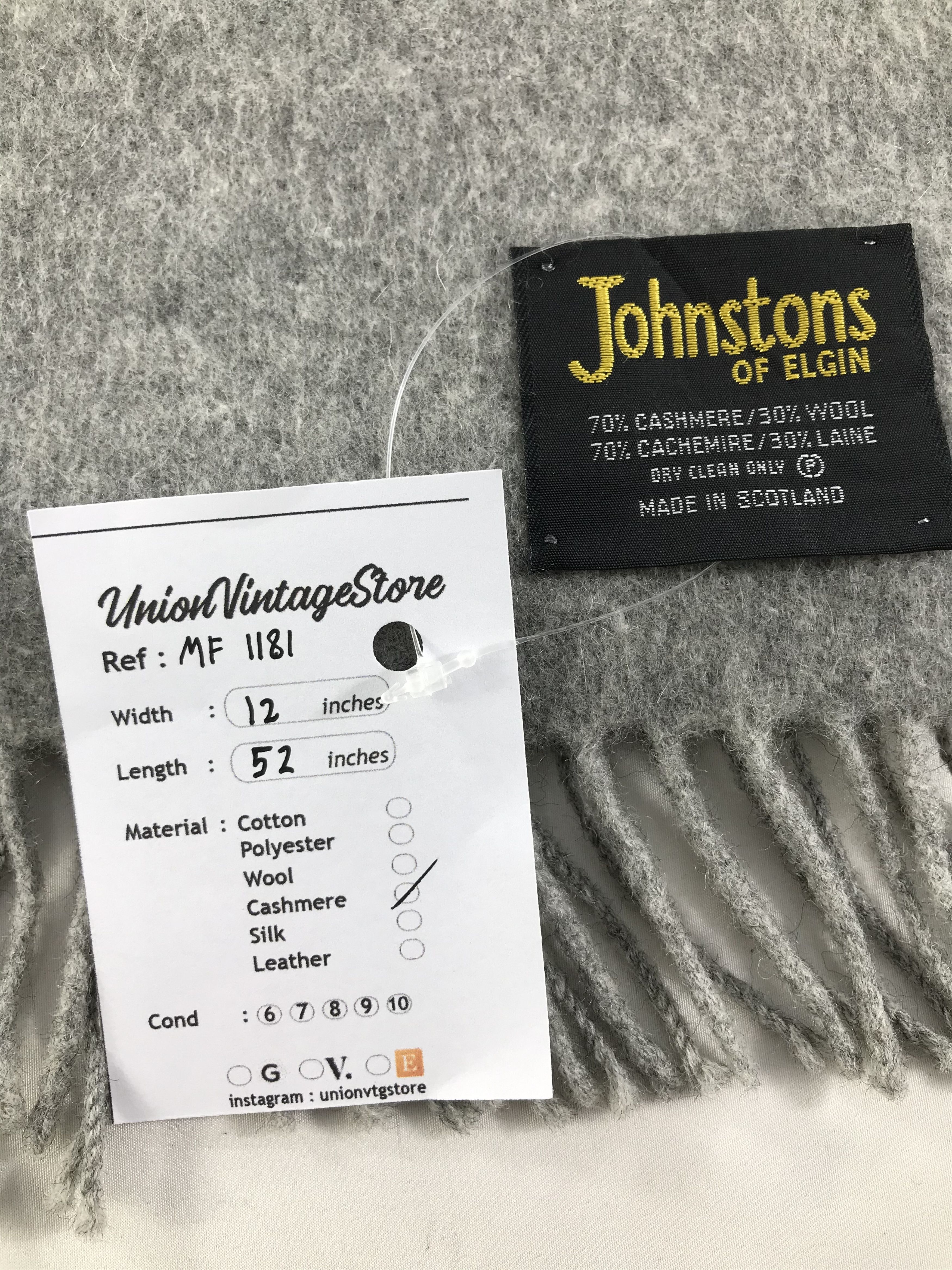 Johnstons Of Elgin Vintage Johnstons of Elgin Scarf/Muffler/Neckwear MF1181 Size ONE SIZE - 4 Thumbnail