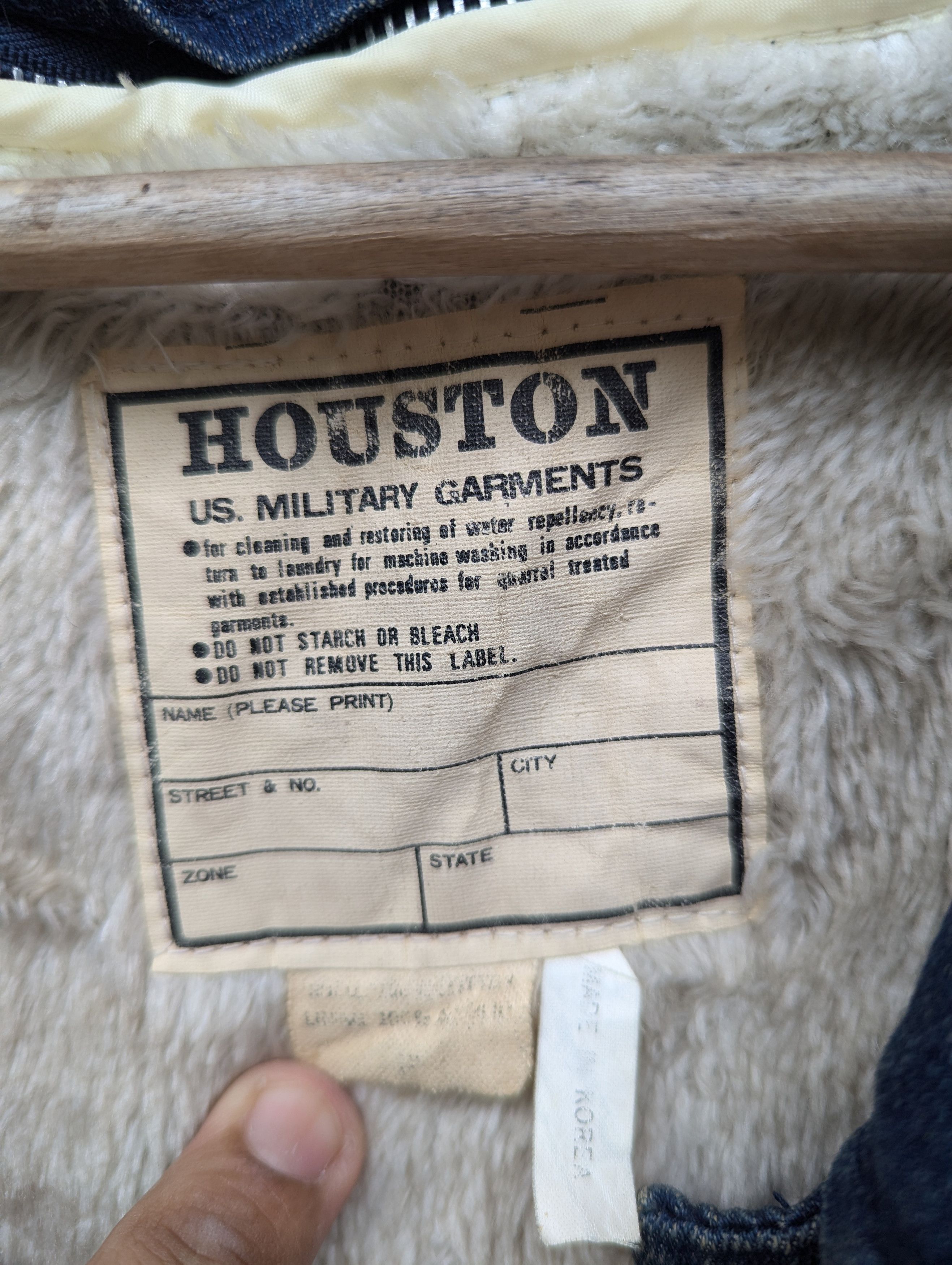 Vintage HOUSTON US MILITARY GARMENT DENIM PARKA Size US L / EU 52-54 / 3 - 9 Thumbnail