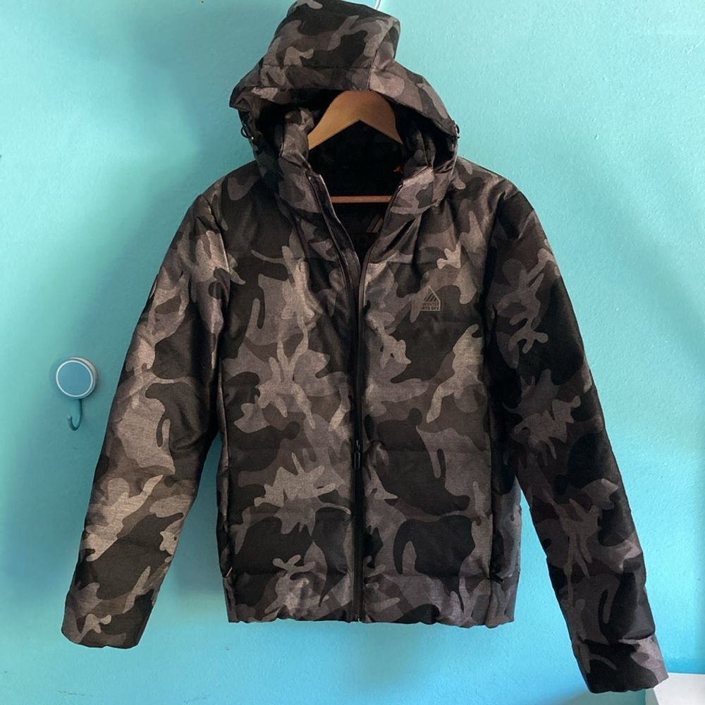 Superdry Superdry Mens Size S Echo Quilt Puffer in Marl Camo NEW with Tags Size US S / EU 44-46 / 1 - 1 Thumbnail