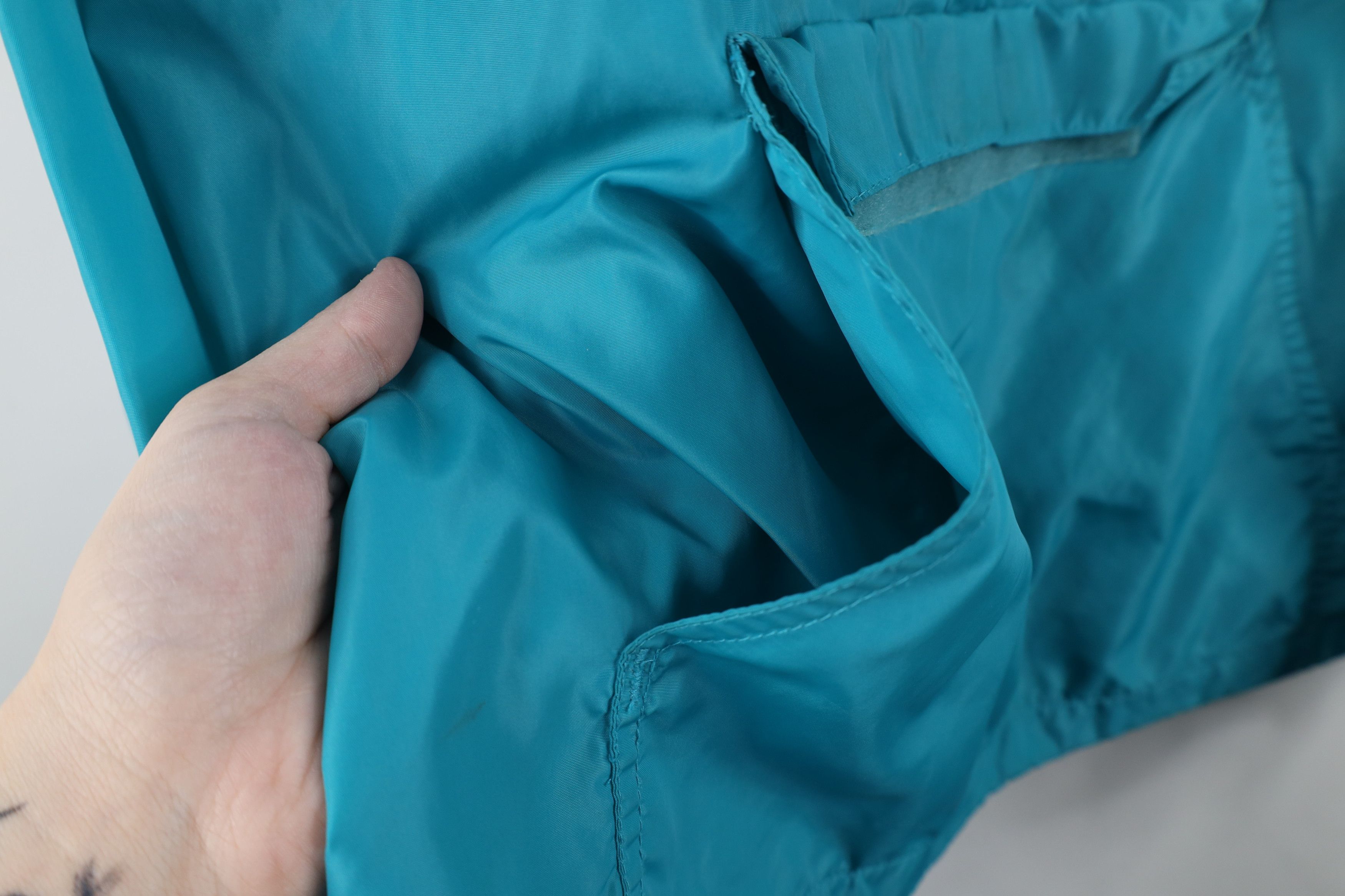 Columbia × Vintage Vintage 80s Columbia Hooded Packable Anorak Jacket Teal Size US L / EU 52-54 / 3 - 6 Thumbnail