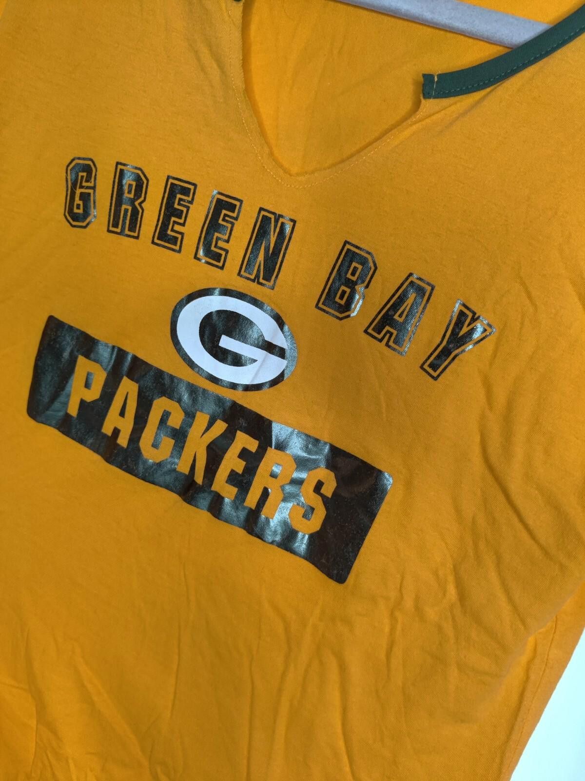 Other Green Bay Packers Yellow V Neck Long Sleeve T Shirt Womens S Size S / US 4 / IT 40 - 5 Thumbnail
