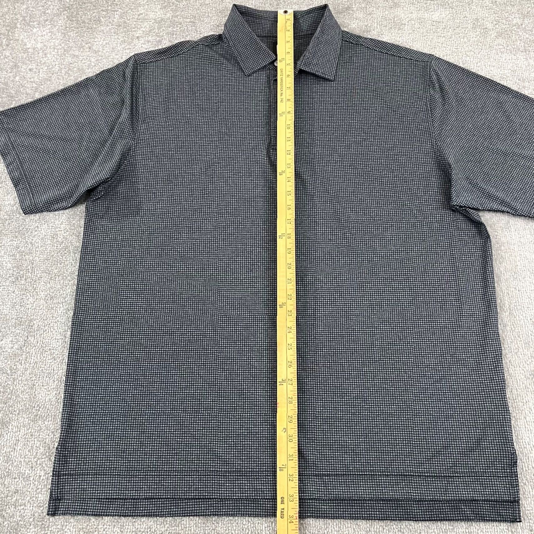 Footjoy FootJoy Shirt Mens XL Black Houndstooth Golf Stretch Performance Mens Size US XL / EU 56 / 4 - 4 Thumbnail