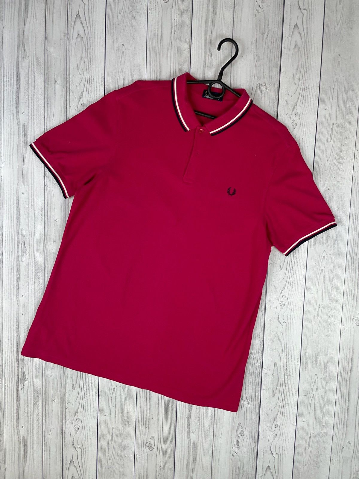Fred Perry Vintage Fred Perry polo pink size XL rare Size US XL / EU 56 / 4 - 1 Thumbnail