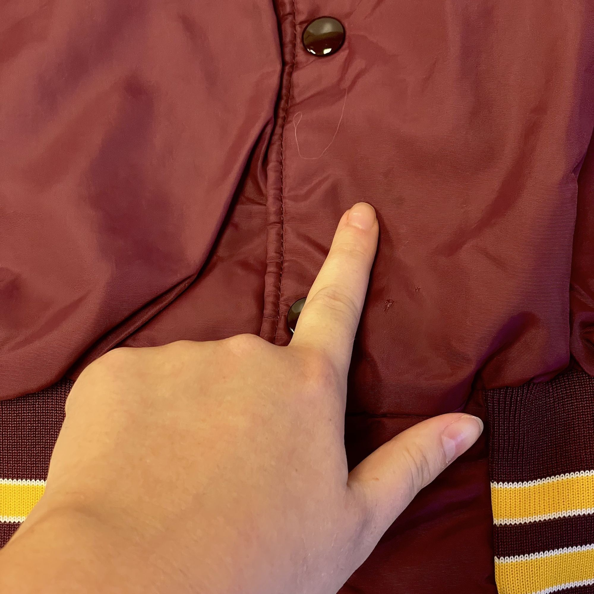 Dunbrooke Vtg Dunbrooke USA Maroon Nylon UM University Missouri jacket Size US XL / EU 56 / 4 - 8 Thumbnail