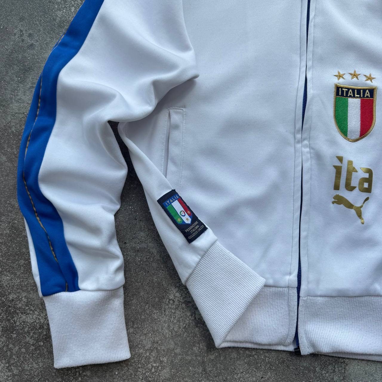 Japanese Brand × Puma × Vintage Puma Vintage Italy Football Track Jacket Size M / US 6-8 / IT 42-44 - 5 Thumbnail