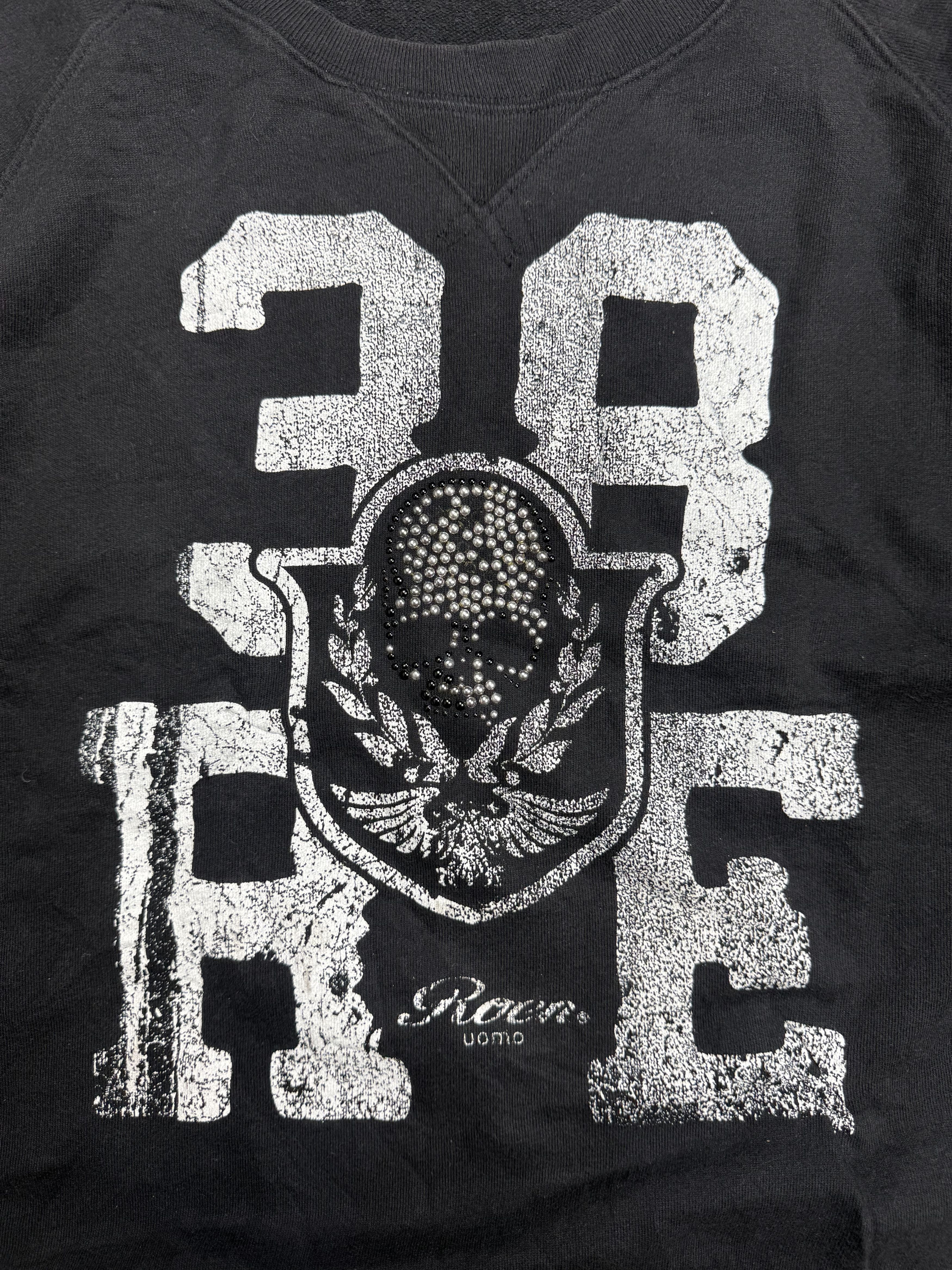 Roen Roen Swarovski Skull Distressed Sweatshirt Size US L / EU 52-54 / 3 - 3 Thumbnail