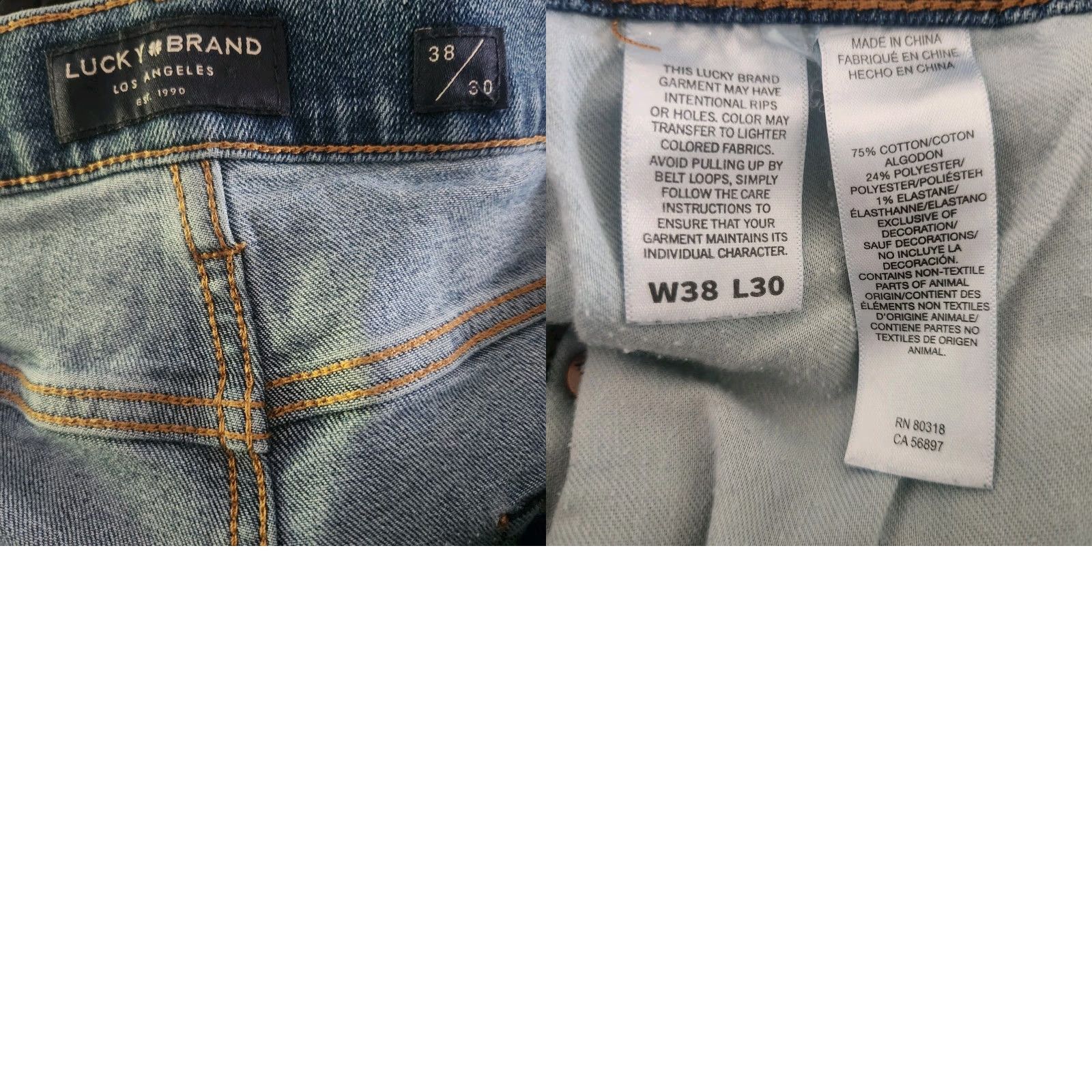 Lucky Brand Lucky Brand 410 Athletic Straight Jeans Blue Mens 38 X 30 Stretch Regular Men Jeans Blue 410 Athletic Straight Fit Stretch Size US 38 / EU 54 - 9 Thumbnail