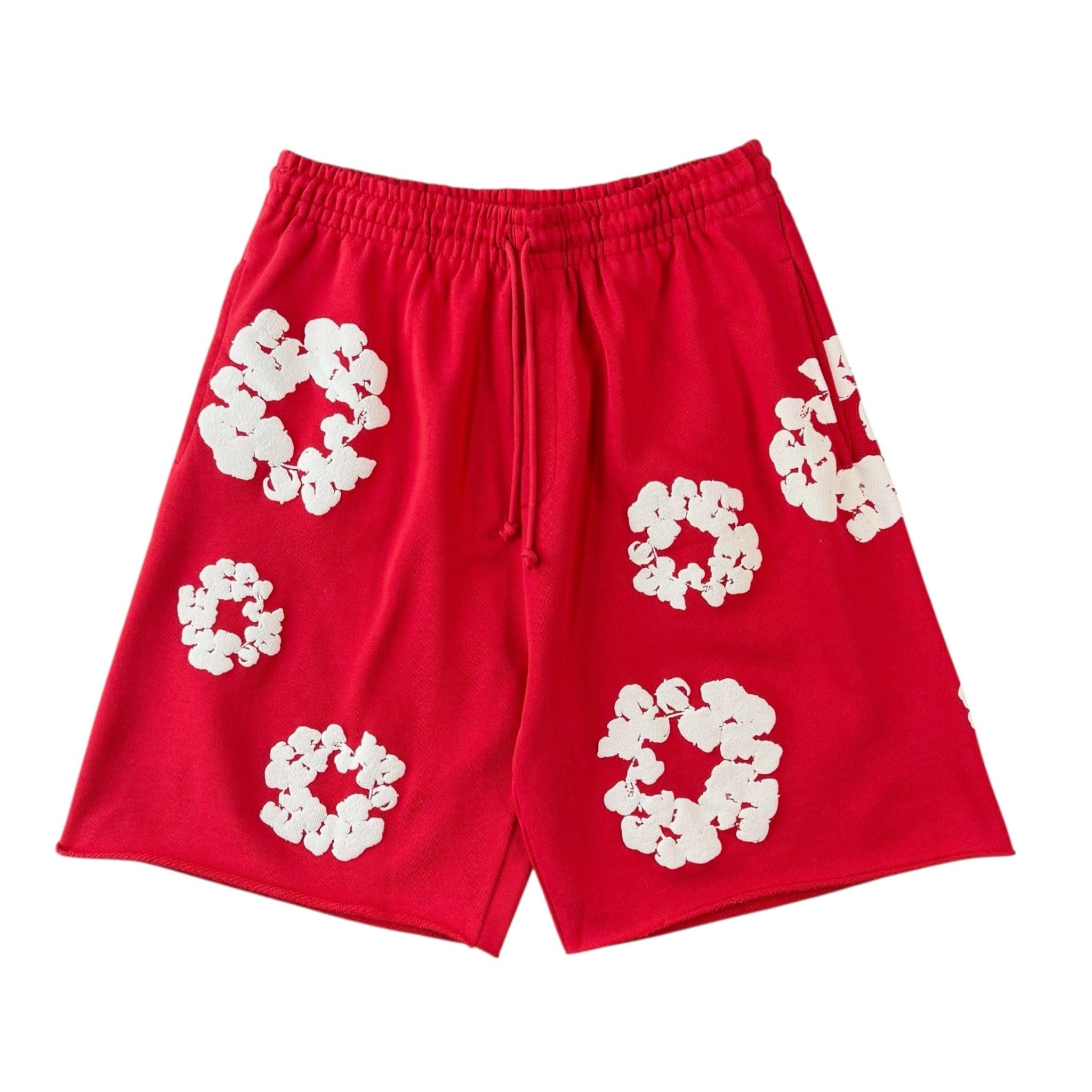 DENIM TEARS The Cotton Wreath Shorts Red Size US 36 / EU 52 - 1 Thumbnail