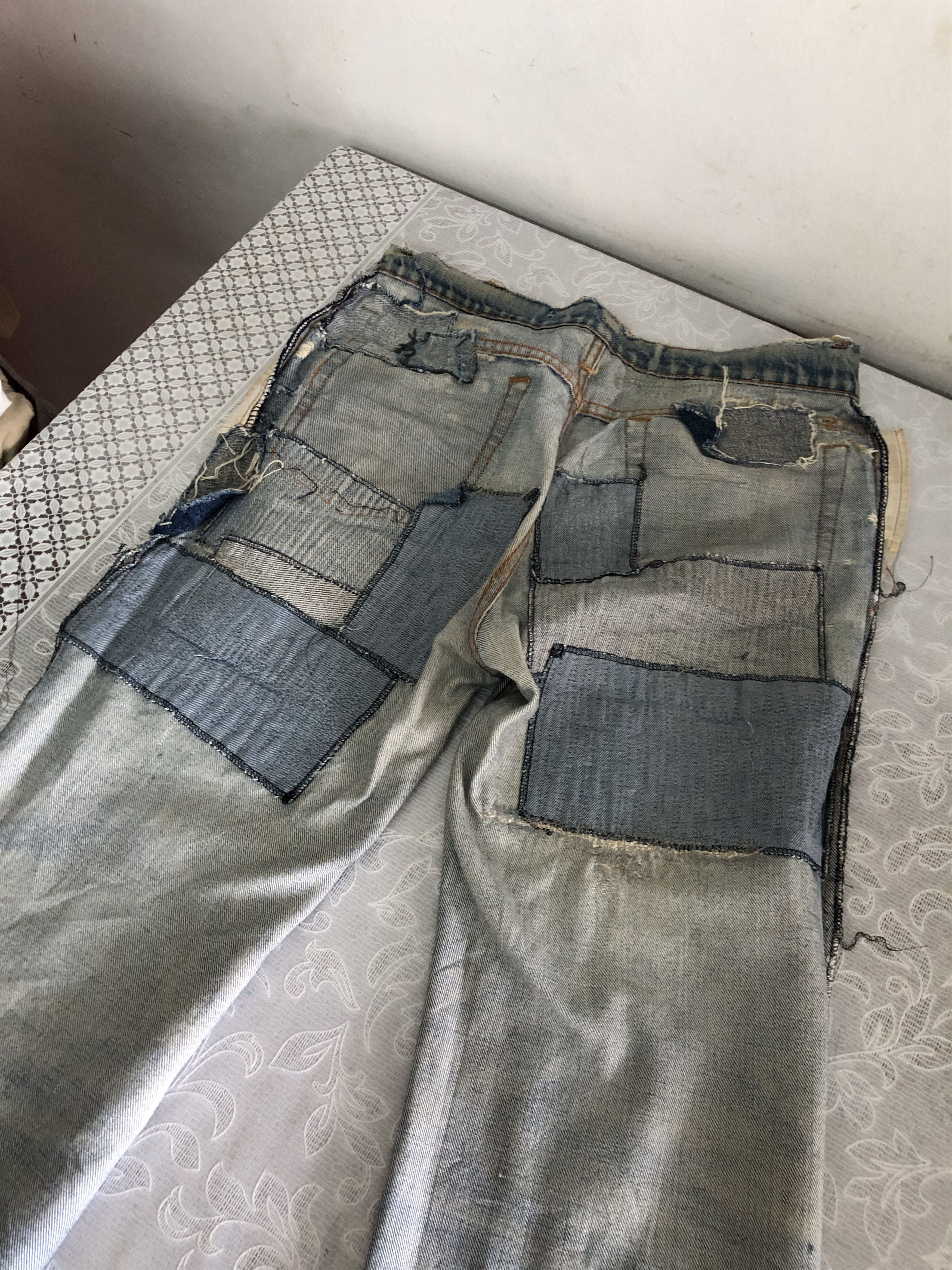 Levi's Vintage 90s Levis Distressed Denim Flare Pants Size US 29 - 15 Thumbnail