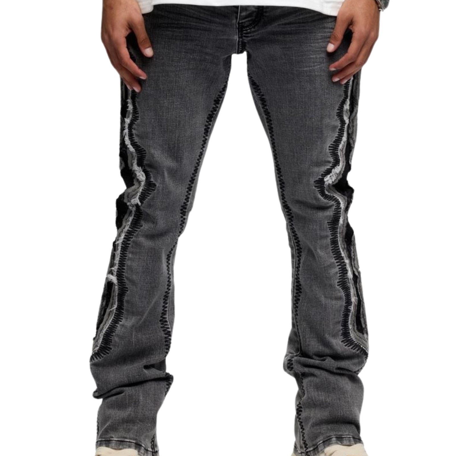 Valabasas Valabasas Spectral Stacked Flare Jeans Distressed Denim 32 Size US 32 / EU 48 - 1 Thumbnail